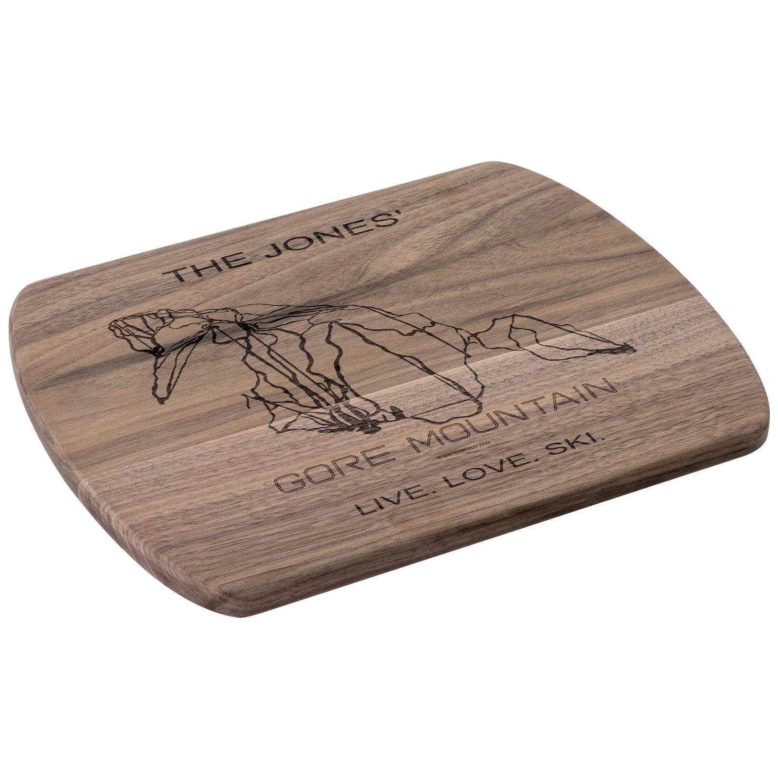 PERSONALIZED GORE MOUNTAIN, NEW YORK SKI TRAIL MAP CUTTING BOARD