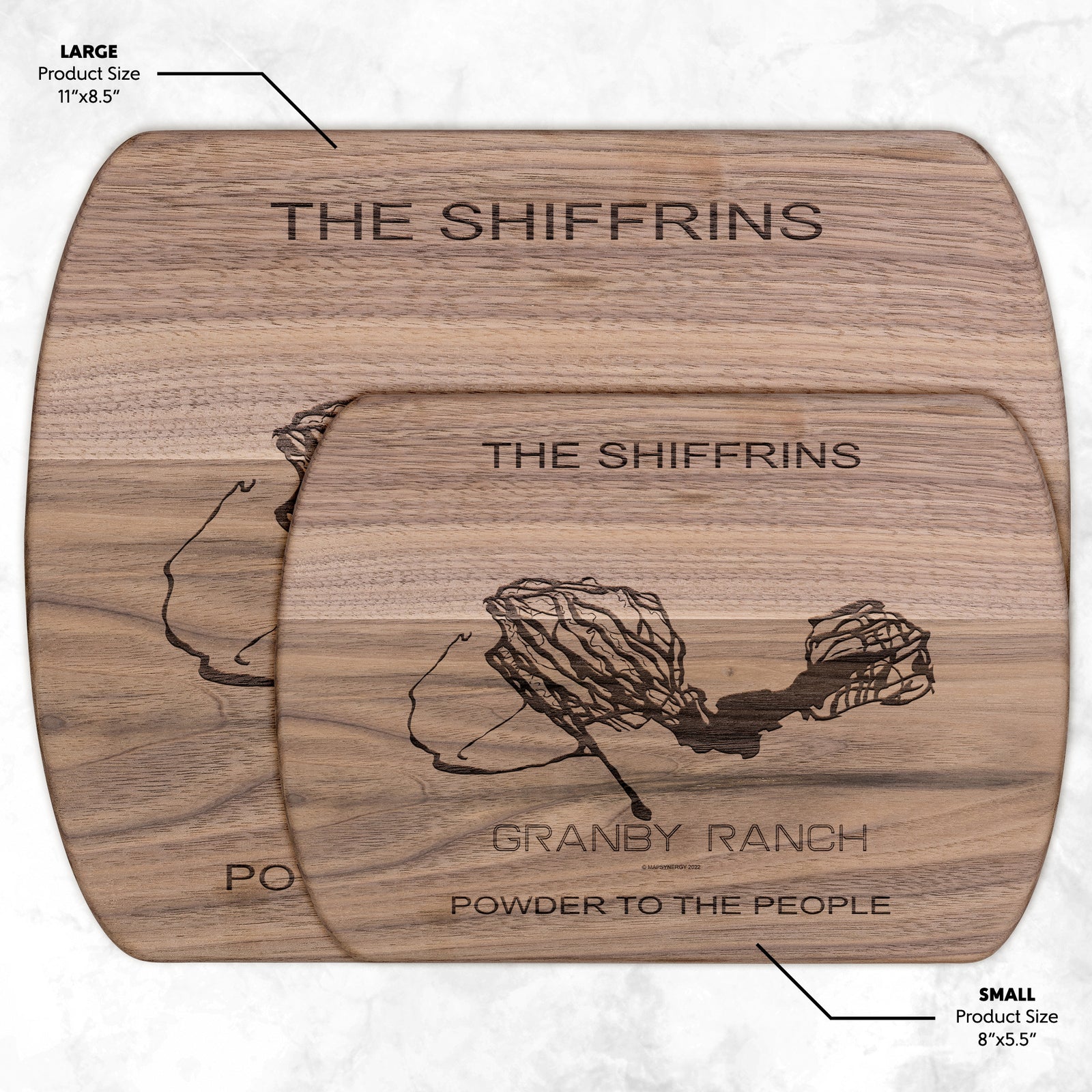 PERSONALIZED Granby Ranch ,Colorado SKI TRAIL MAP CUTTING BOARD