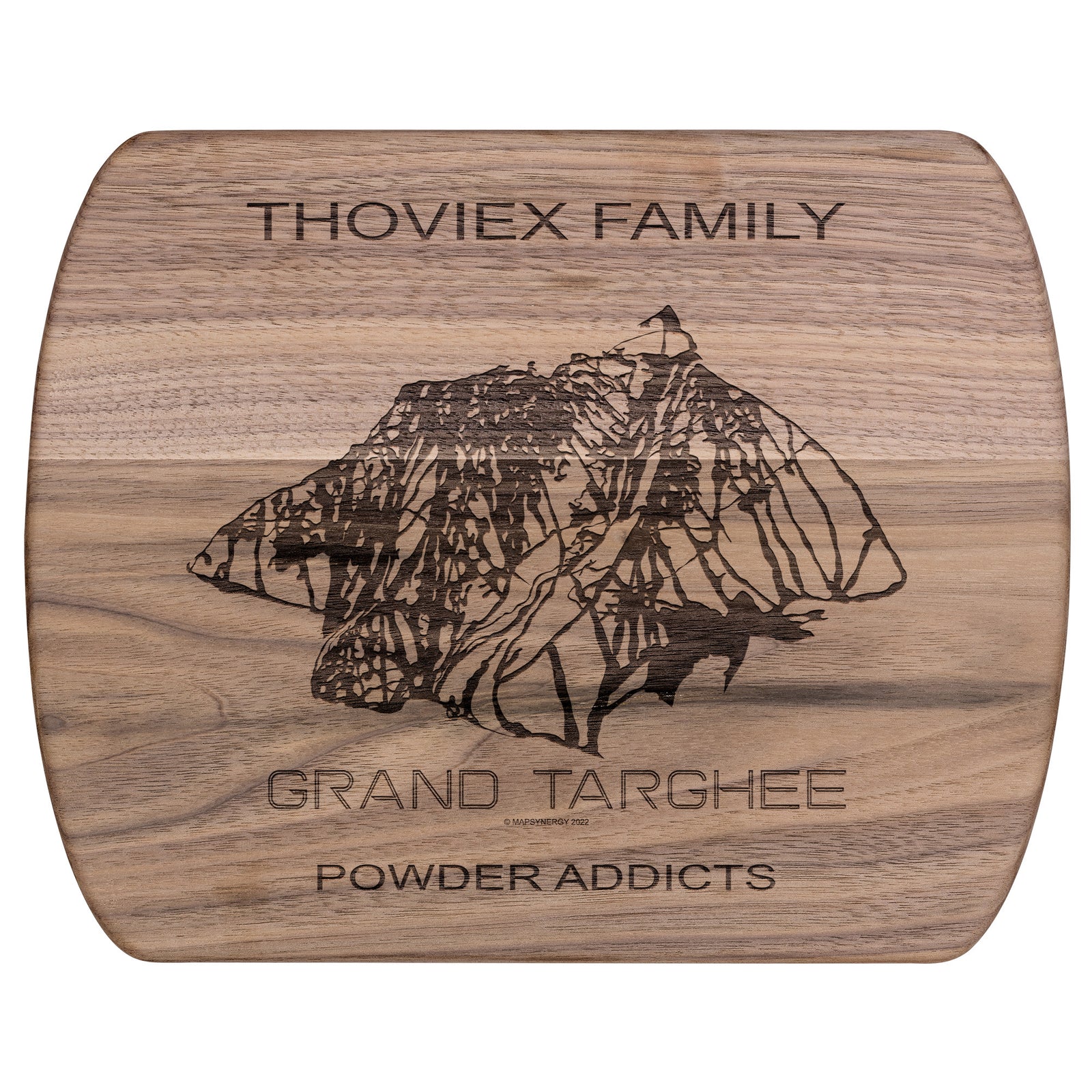 PERSONALIZED Grand Targhee , Wyoming SKI TRAIL MAP CUTTING BOARD