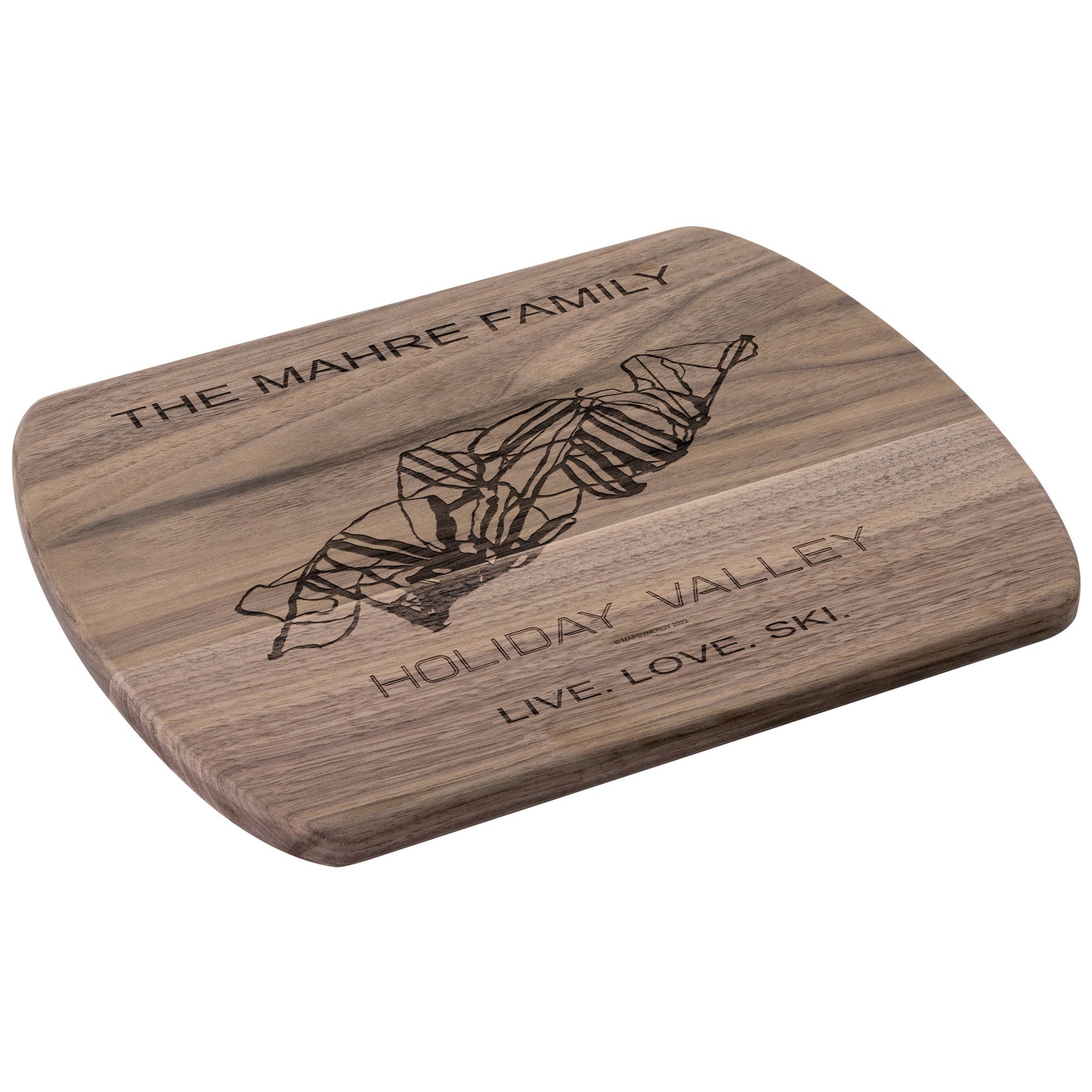 PERSONALIZED HOLIDAY VALLEY, NEW YORK SKI TRAIL MAP CUTTING BOARD
