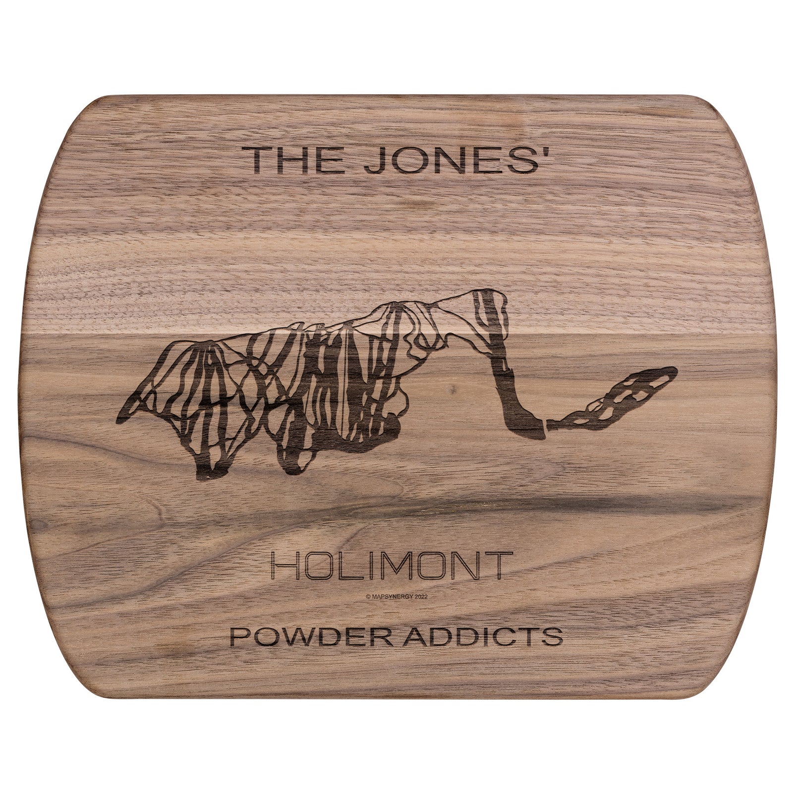 PERSONALIZED HOLIMONT, NEW YORK SKI TRAIL MAP CUTTING BOARD