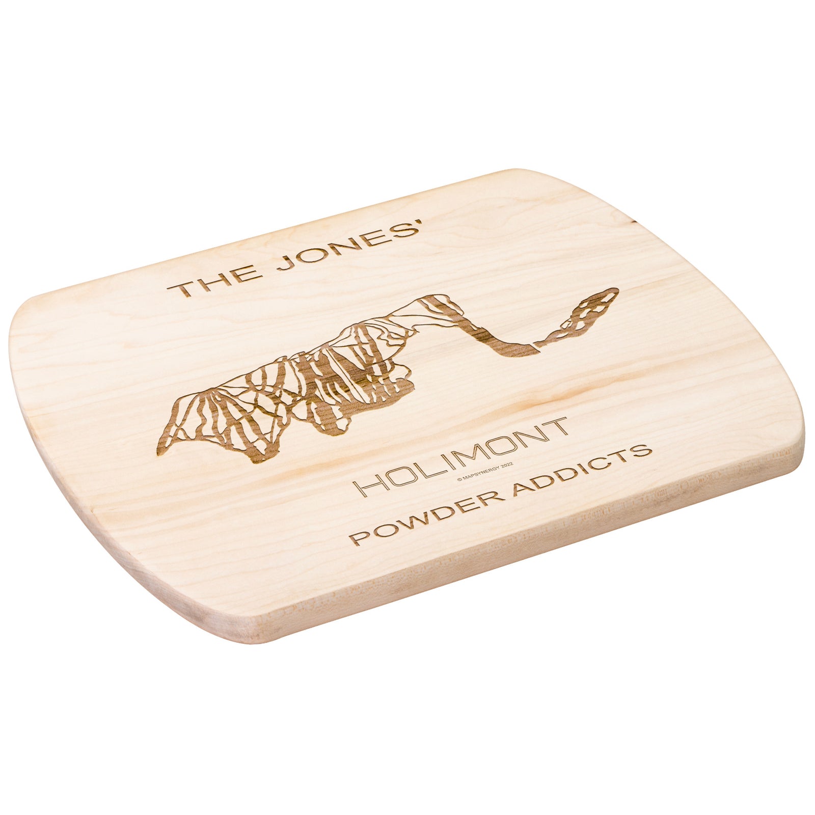PERSONALIZED HOLIMONT, NEW YORK SKI TRAIL MAP CUTTING BOARD