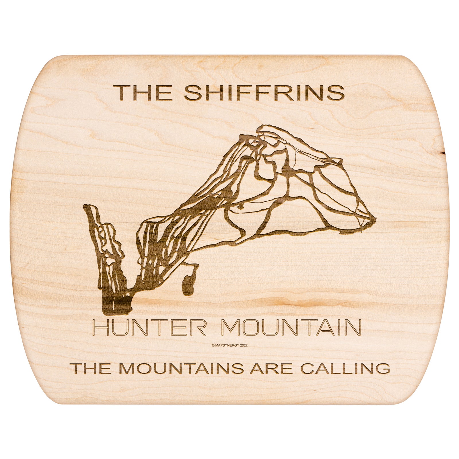 PERSONALIZED HUNTER MOUNTAIN, NEW YORK SKI TRAIL MAP CUTTING BOARD