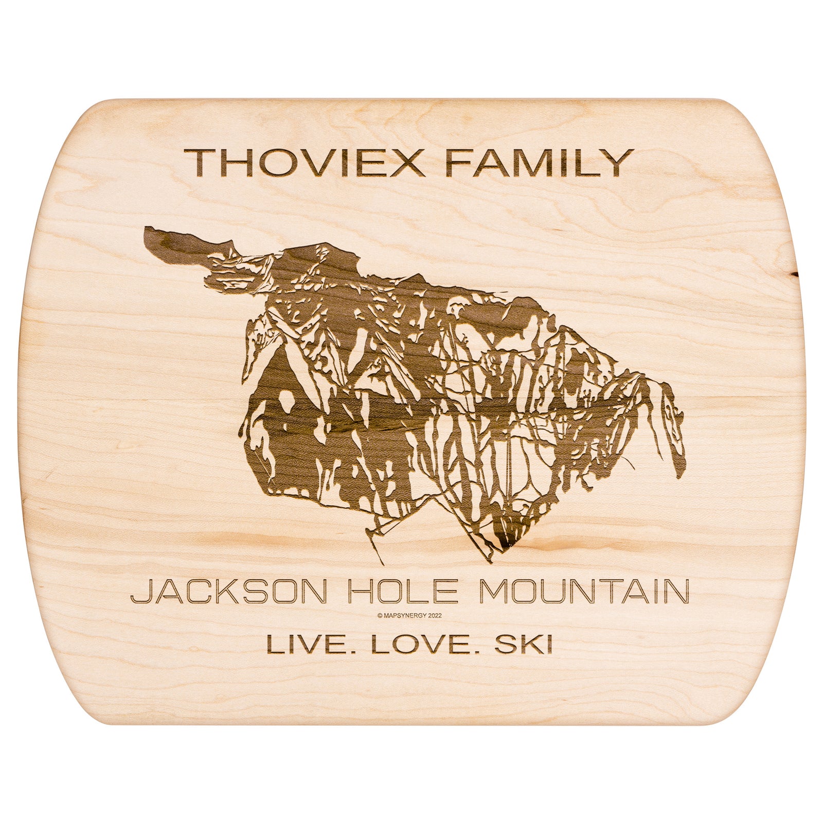 PERSONALIZED Hardwood Cutting Board - Jackson Hole, Wyoming