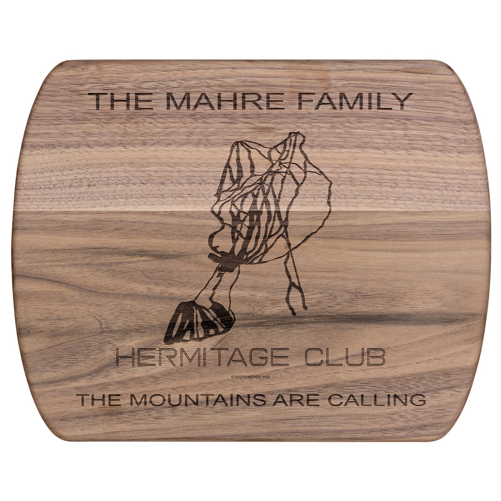 PERSONALIZED Hermitage Club, Vermont SKI TRAIL MAP CUTTING BOARD