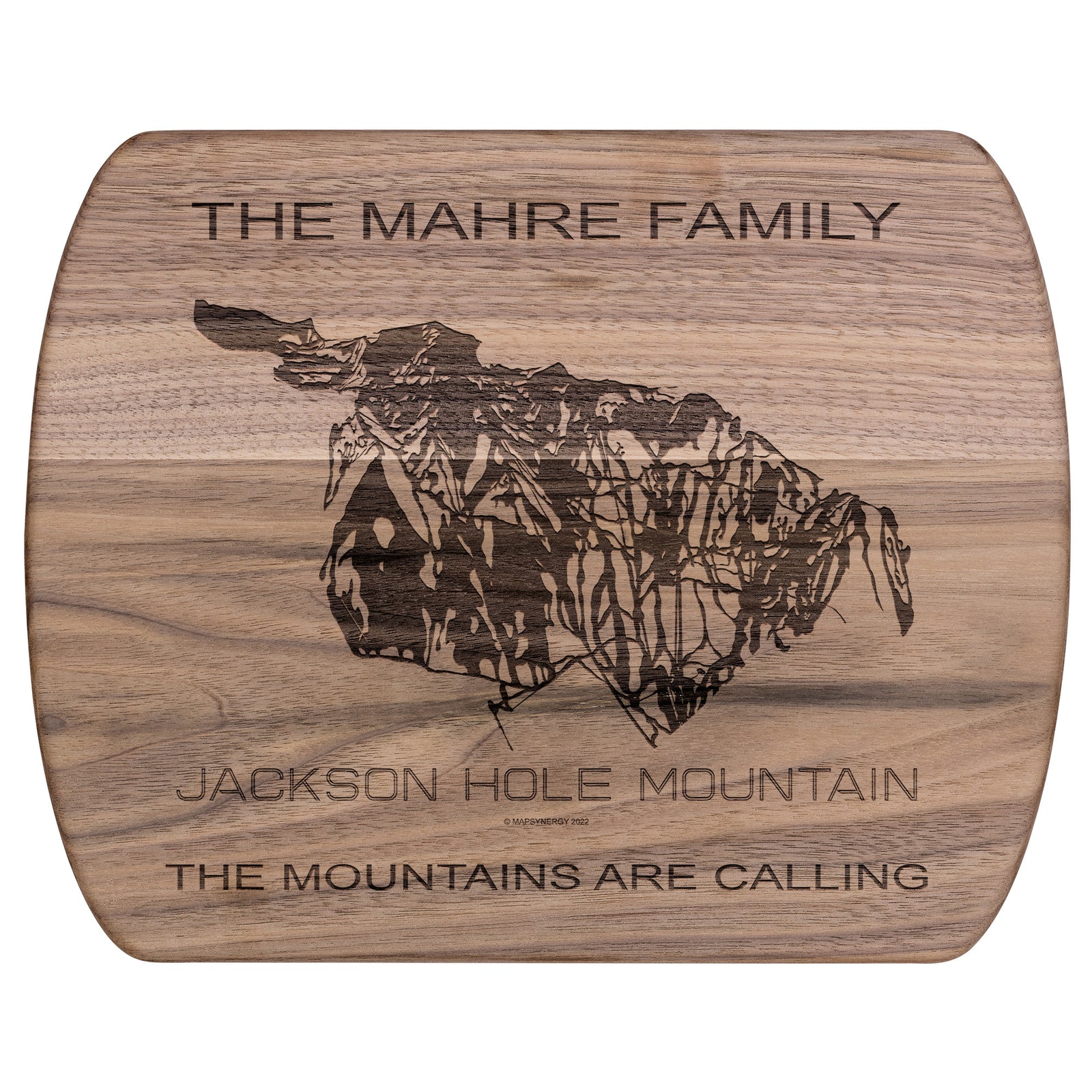PERSONALIZED Jackson Hole Mountain , Wyoming SKI TRAIL MAP CUTTING BOARD