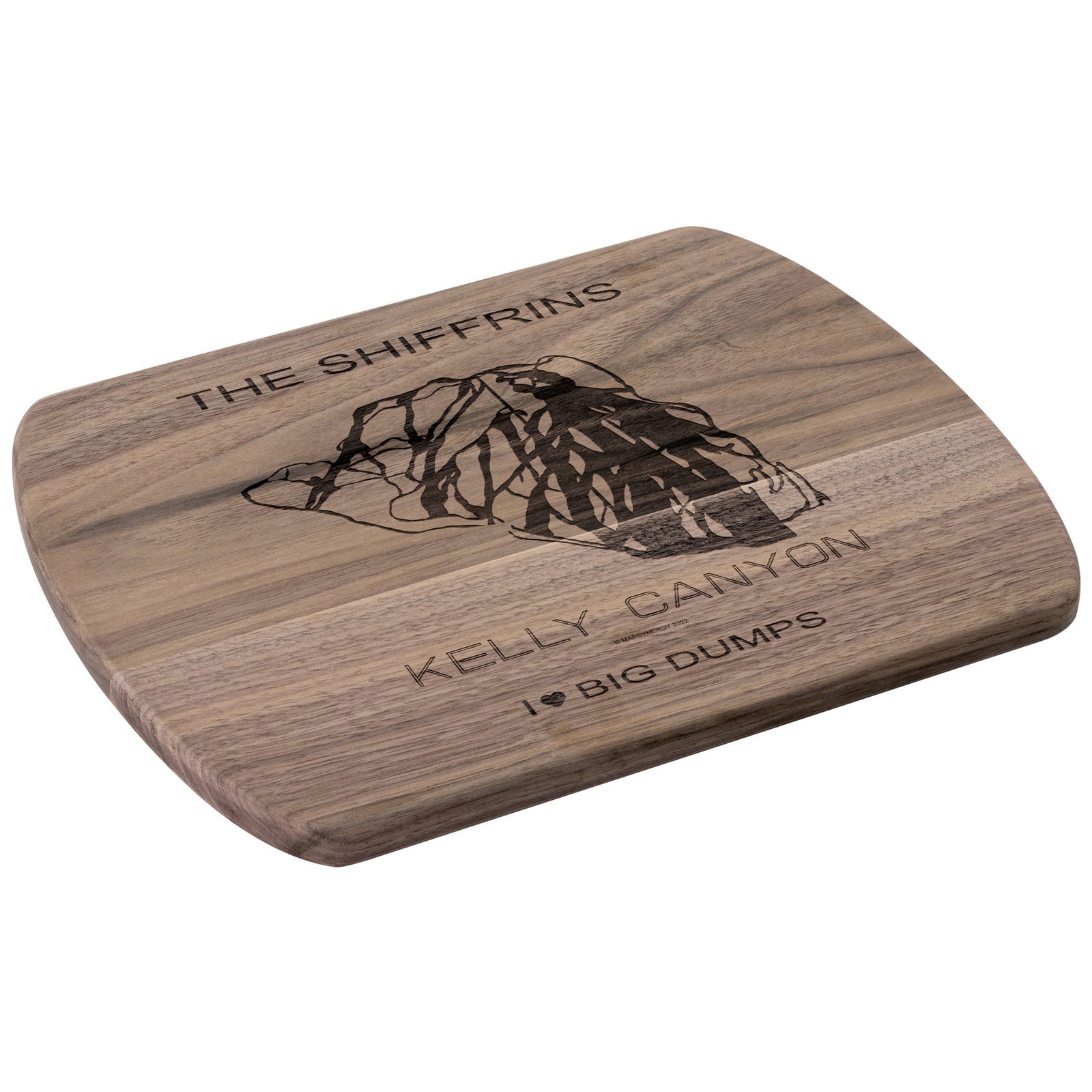 PERSONALIZED Kelly Canyon , Idaho SKI TRAIL MAP CUTTING BOARD