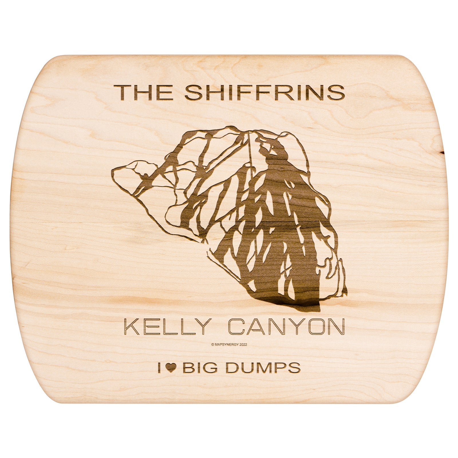 PERSONALIZED Kelly Canyon , Idaho SKI TRAIL MAP CUTTING BOARD