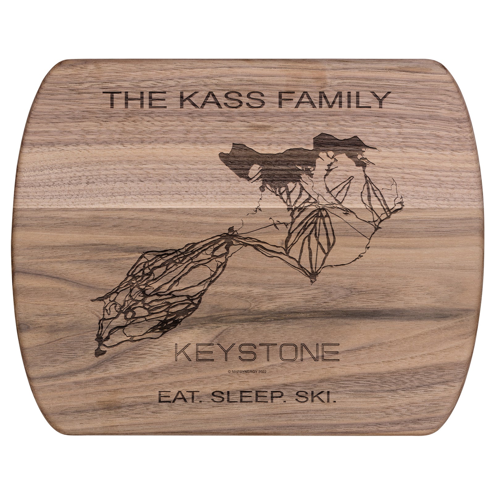 PERSONALIZED Keystone ,Colorado SKI TRAIL MAP CUTTING BOARD