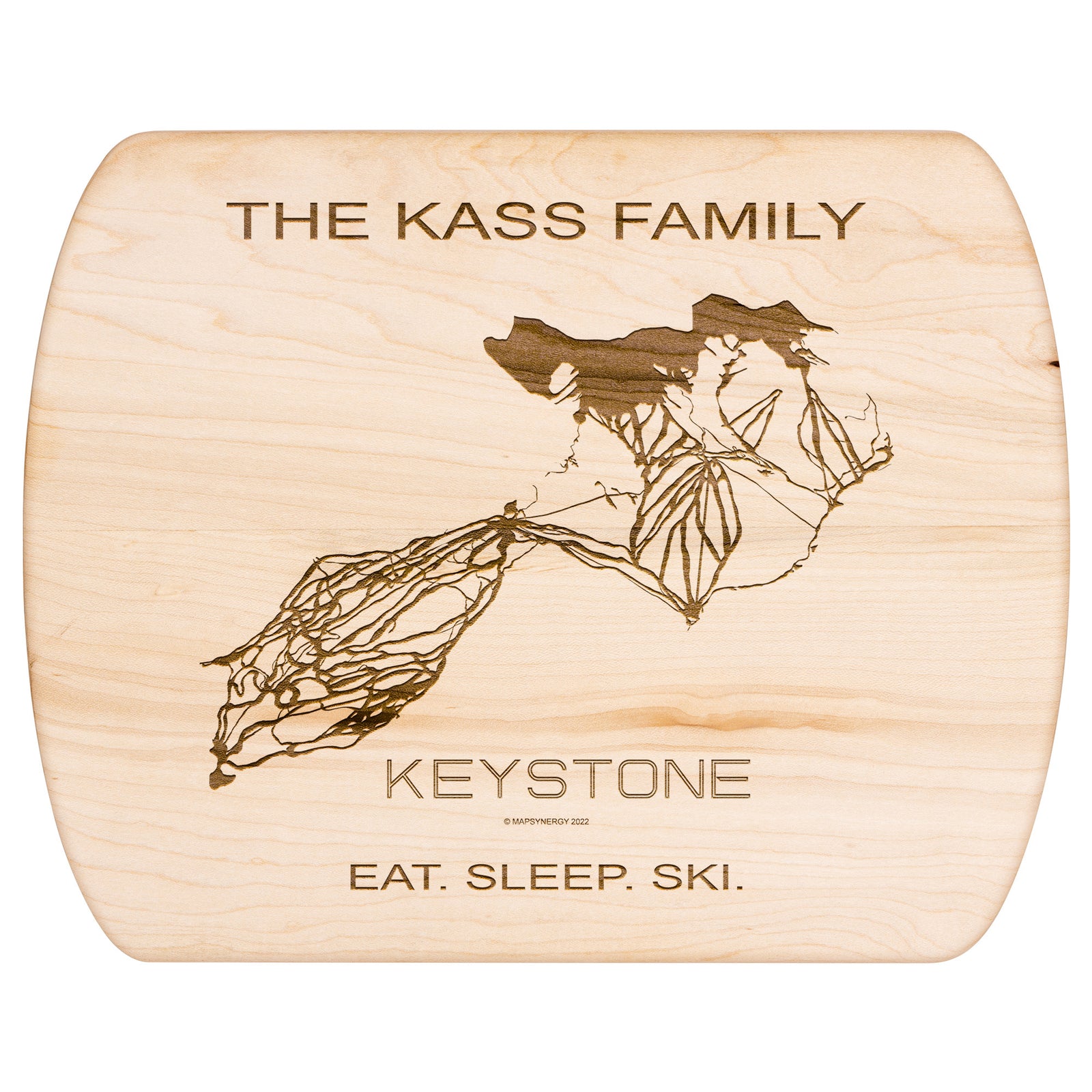PERSONALIZED Keystone ,Colorado SKI TRAIL MAP CUTTING BOARD