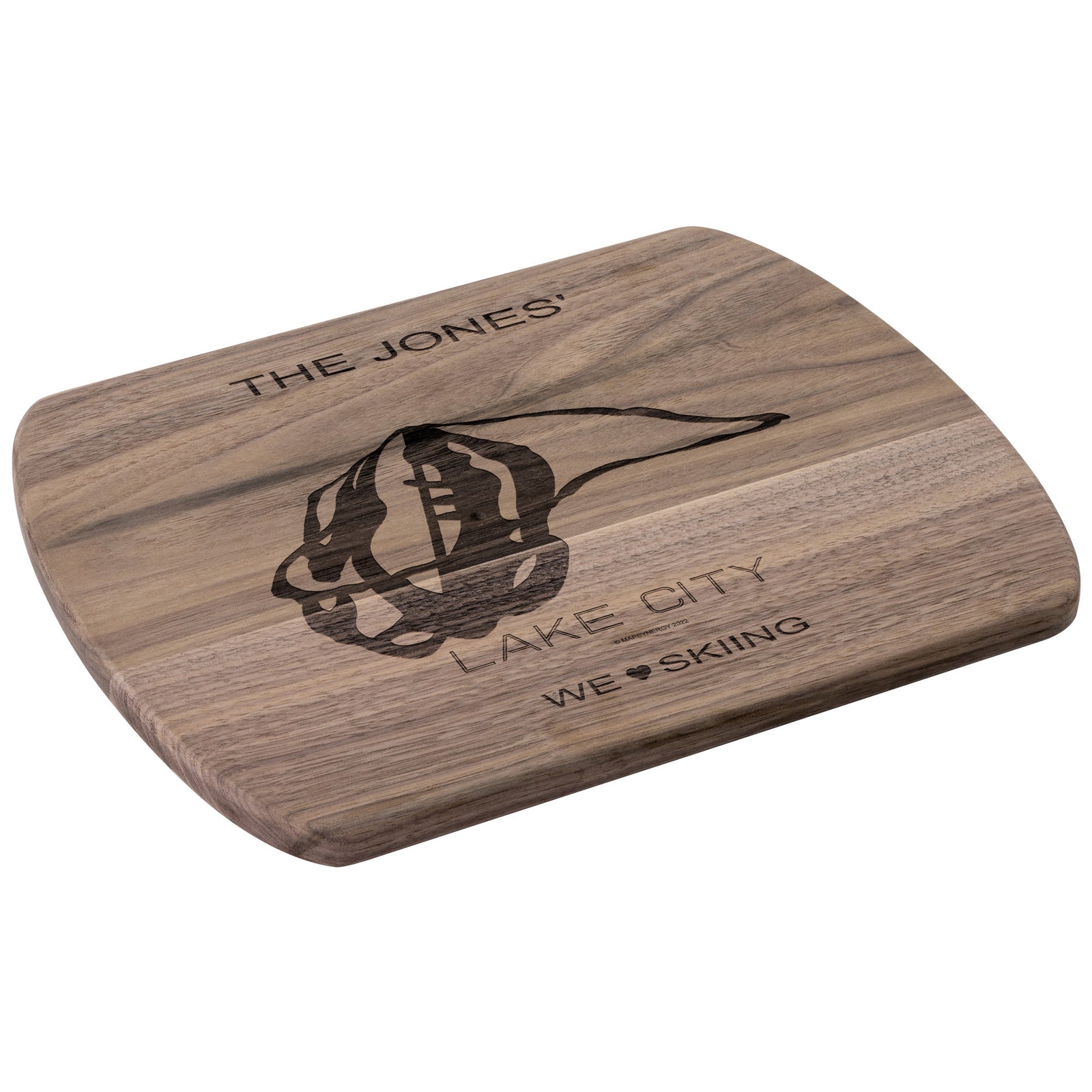 PERSONALIZED Lake City ,Colorado SKI TRAIL MAP CUTTING BOARD