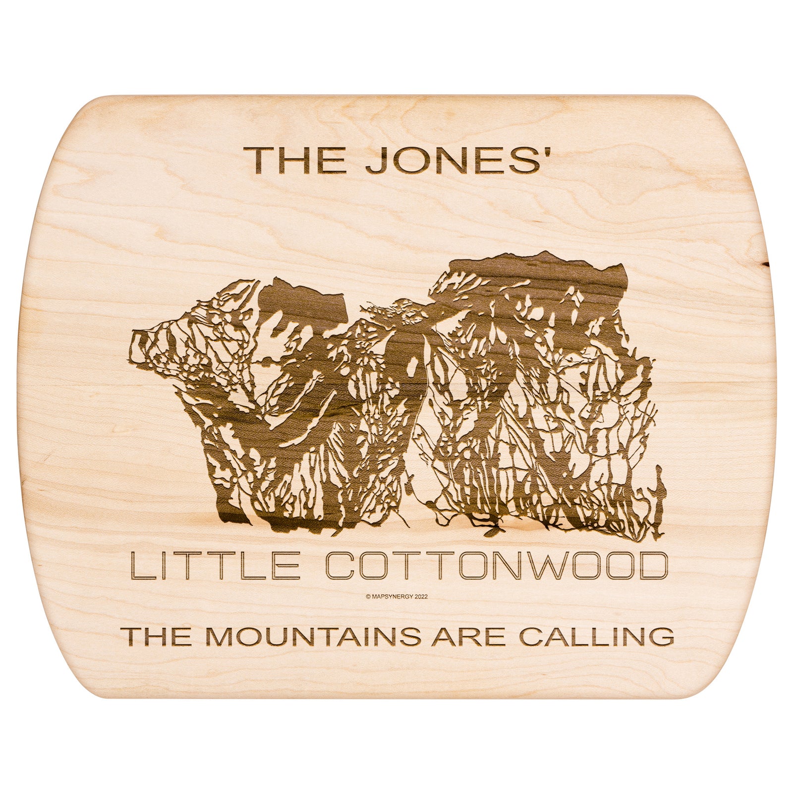 PERSONALIZED Little Cottonwood, Utah SKI TRAIL MAP CUTTING BOARD