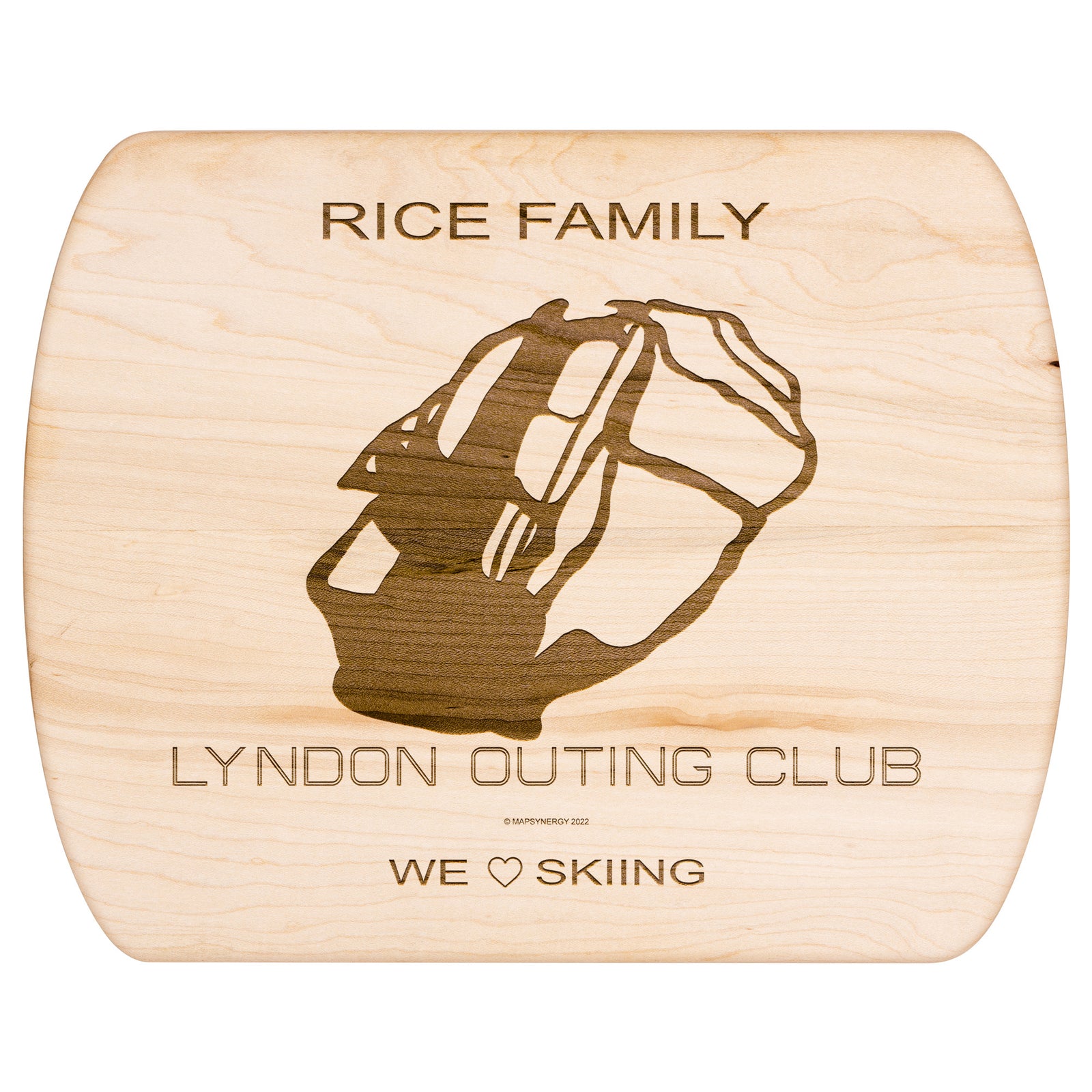 PERSONALIZED Lyndon Outing Club, Vermont SKI TRAIL MAP CUTTING BOARD