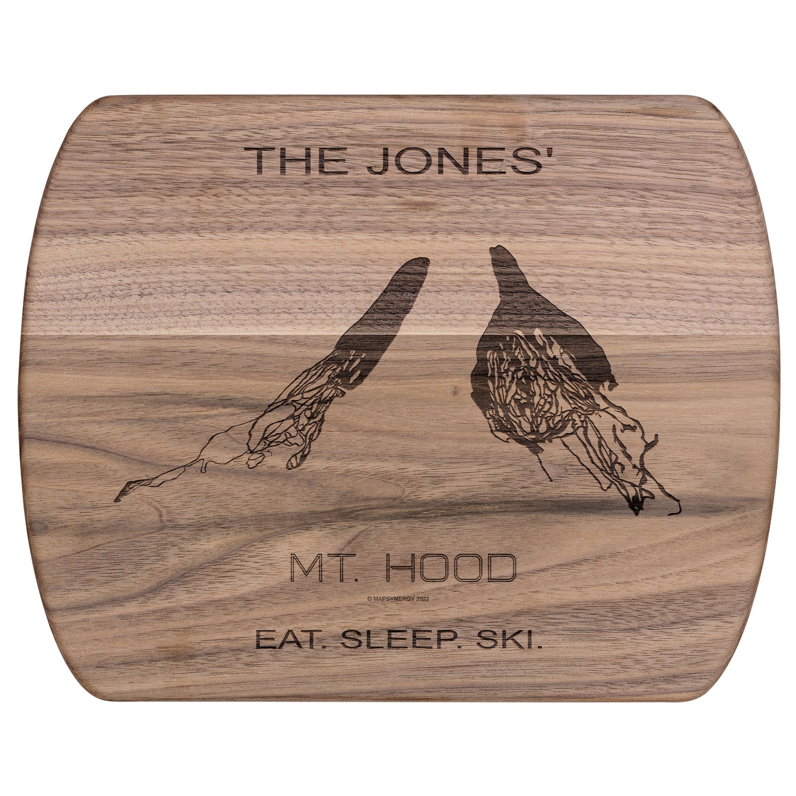 PERSONALIZED MT. HOOD,OREGON SKI TRAIL MAP CUTTING BOARD