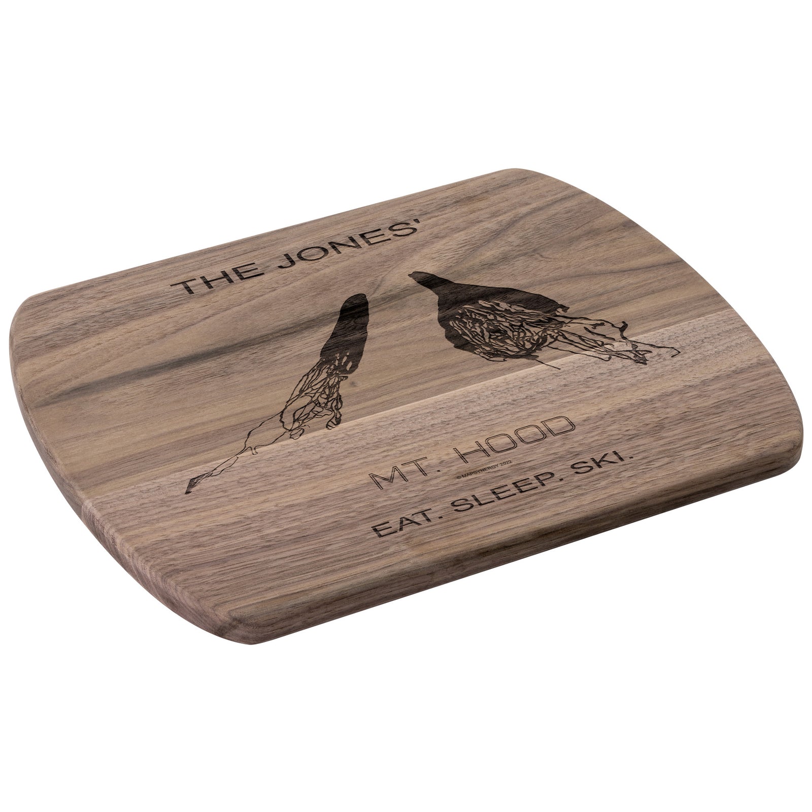 PERSONALIZED MT. HOOD,OREGON SKI TRAIL MAP CUTTING BOARD