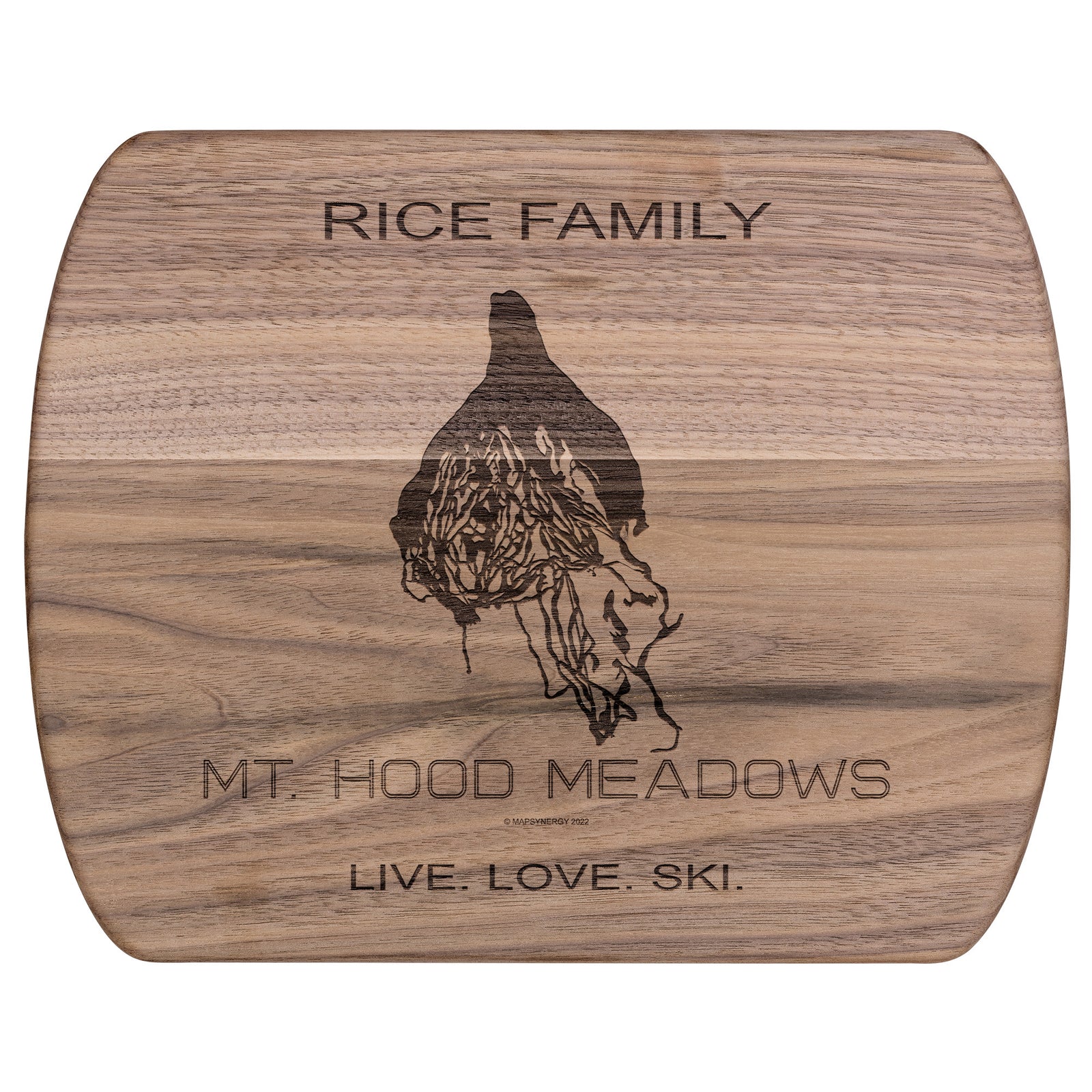 PERSONALIZED MT. HOOD MEADOWS,OREGON SKI TRAIL MAP CUTTING BOARD