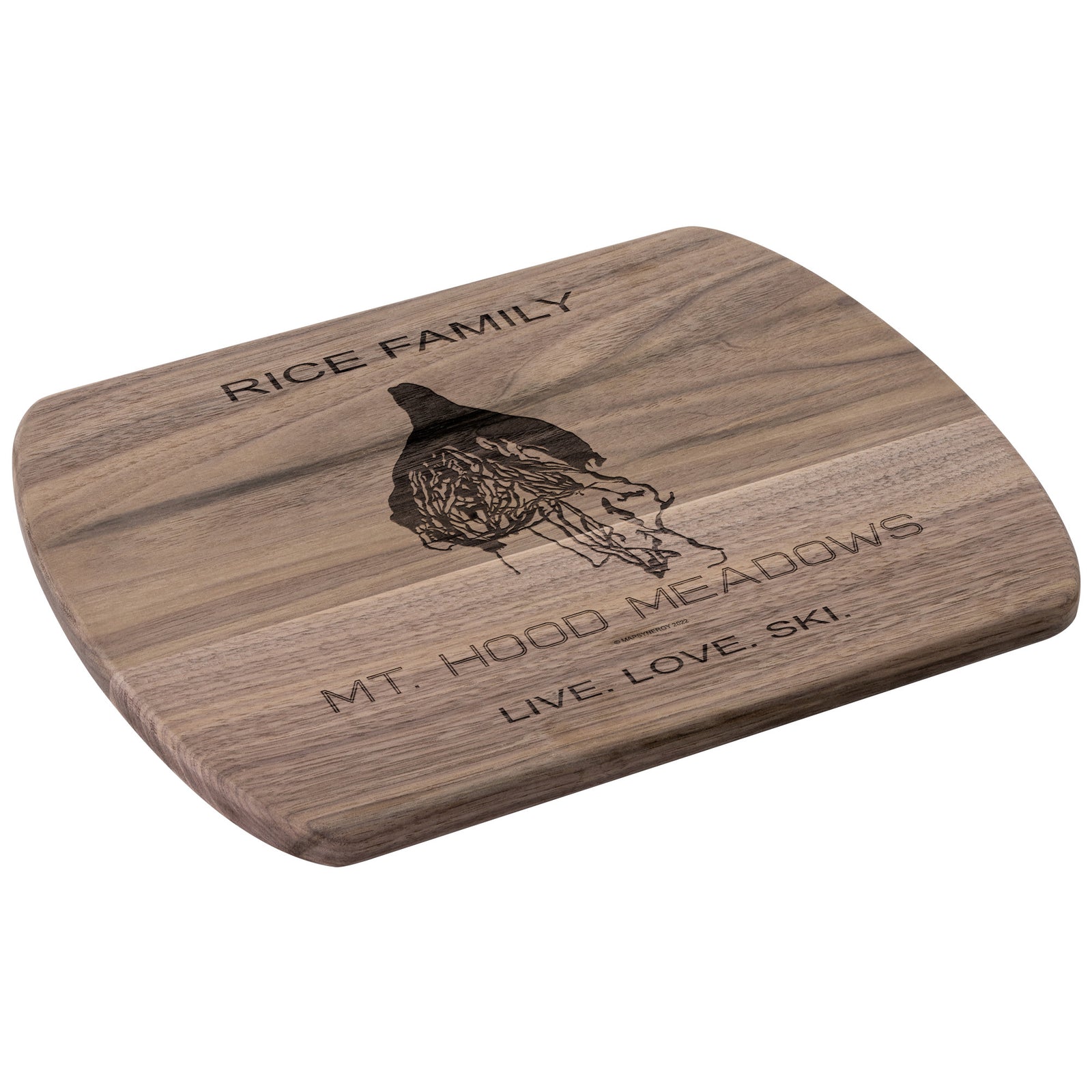 PERSONALIZED MT. HOOD MEADOWS,OREGON SKI TRAIL MAP CUTTING BOARD