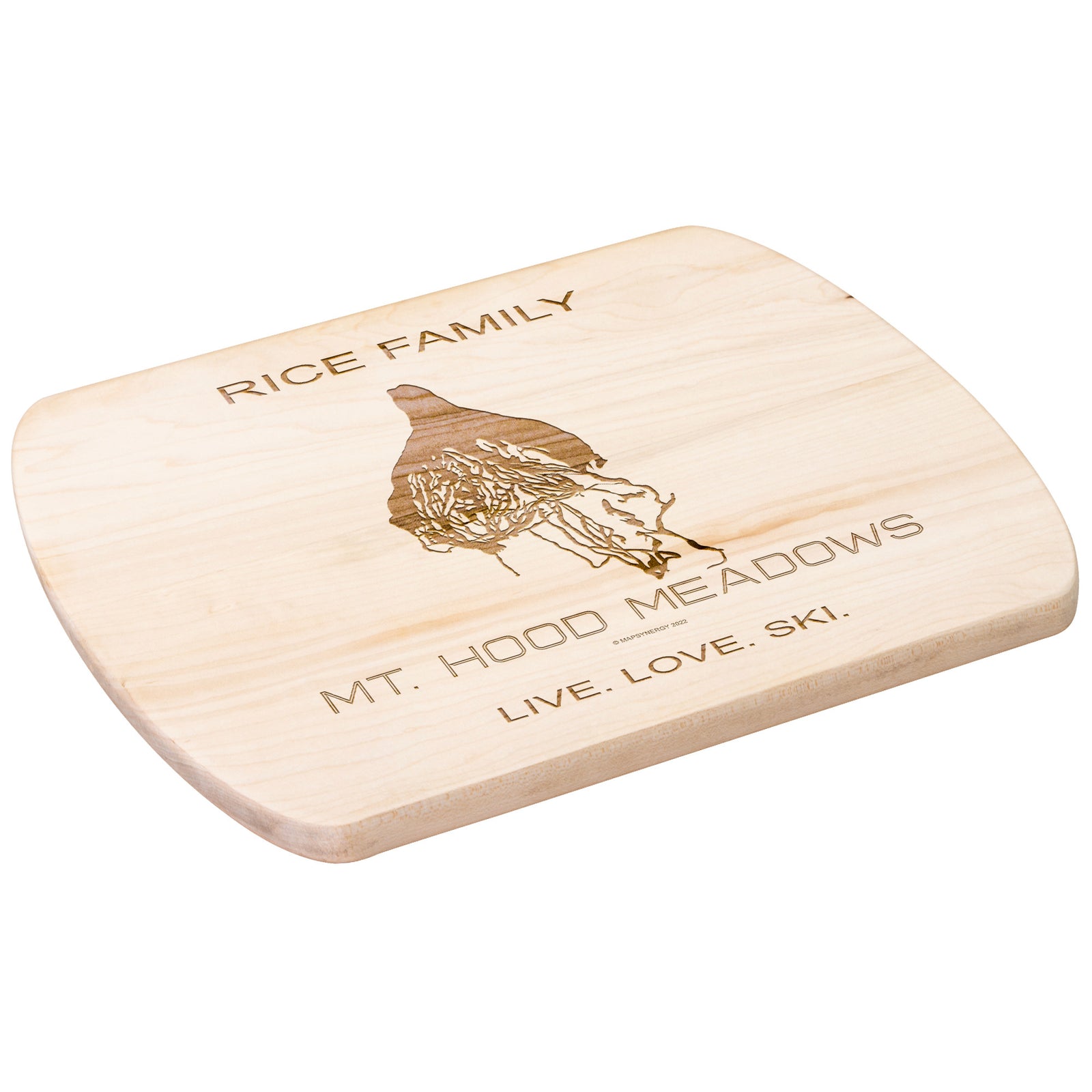 PERSONALIZED MT. HOOD MEADOWS,OREGON SKI TRAIL MAP CUTTING BOARD