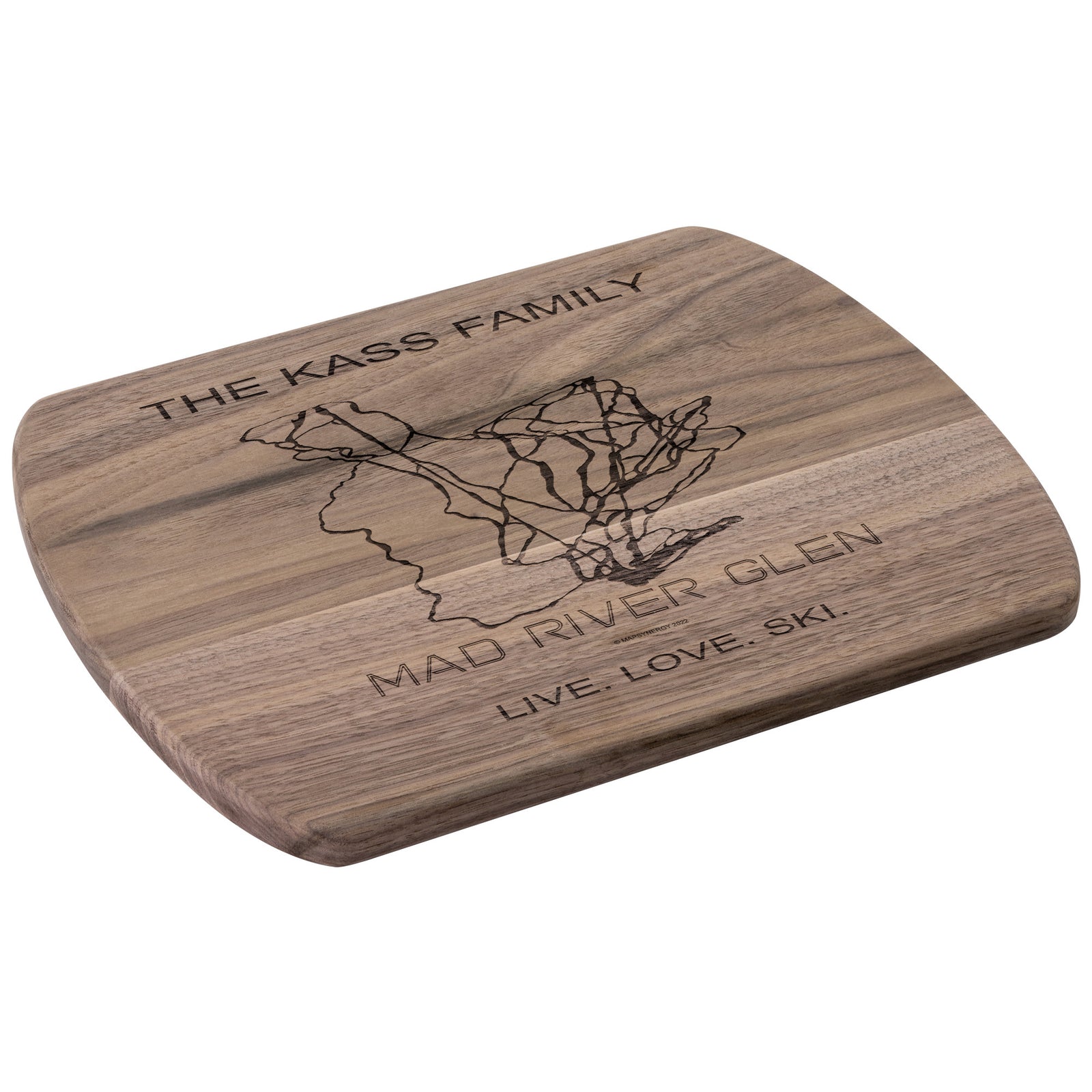PERSONALIZED Mad River Glen, Vermont SKI TRAIL MAP CUTTING BOARD