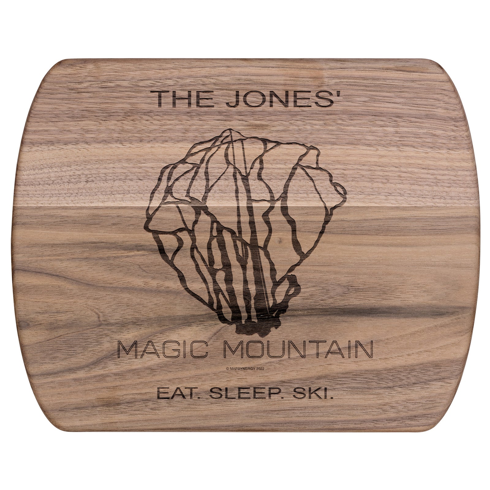 PERSONALIZED Magic Mountain , Vermont SKI TRAIL MAP CUTTING BOARD
