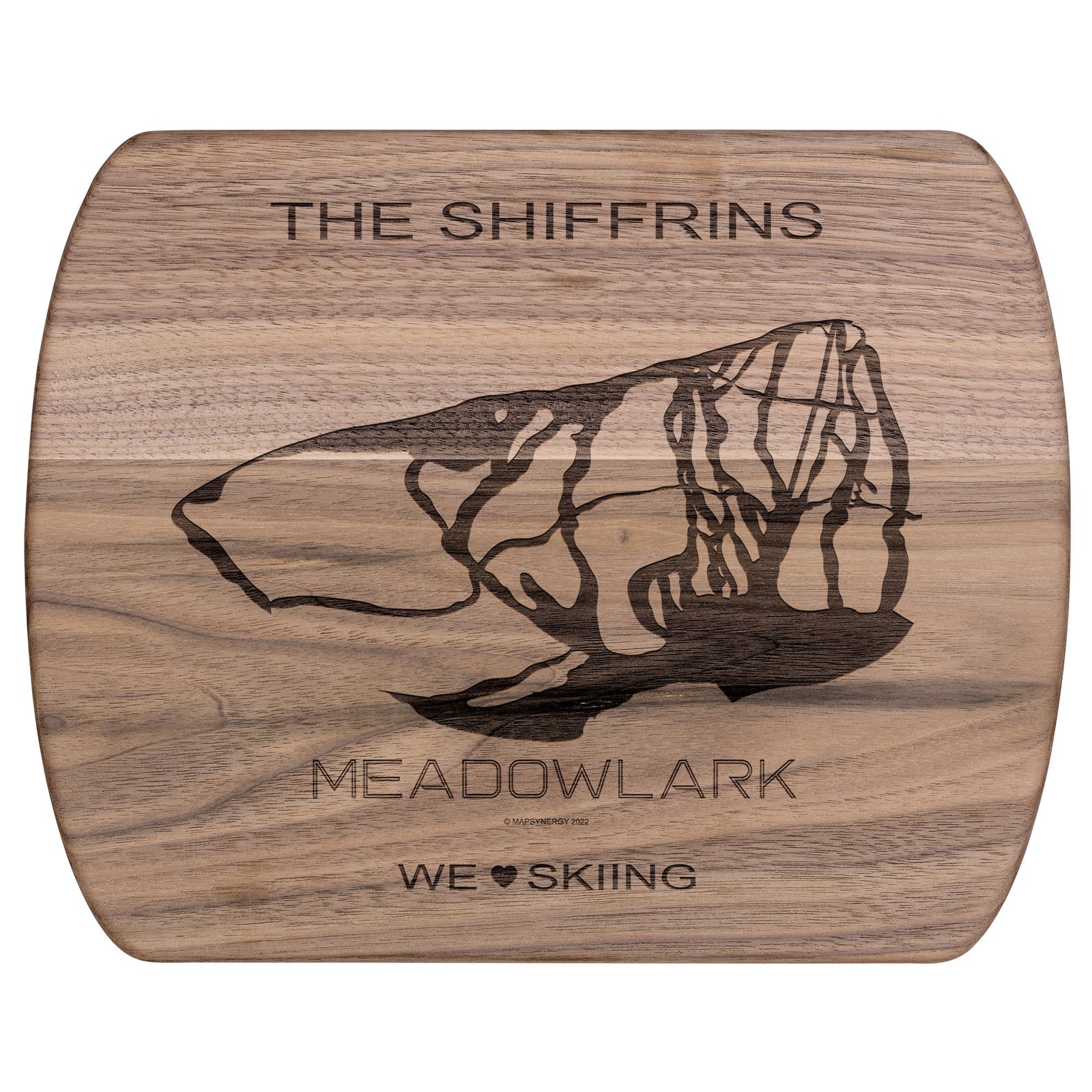 PERSONALIZED Meadowlark , Wyoming SKI TRAIL MAP CUTTING BOARD