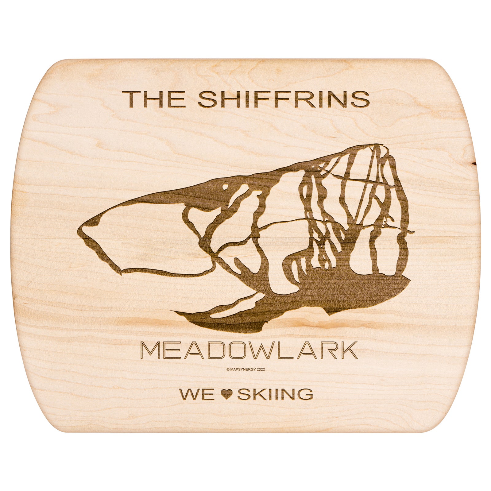 PERSONALIZED Meadowlark , Wyoming SKI TRAIL MAP CUTTING BOARD