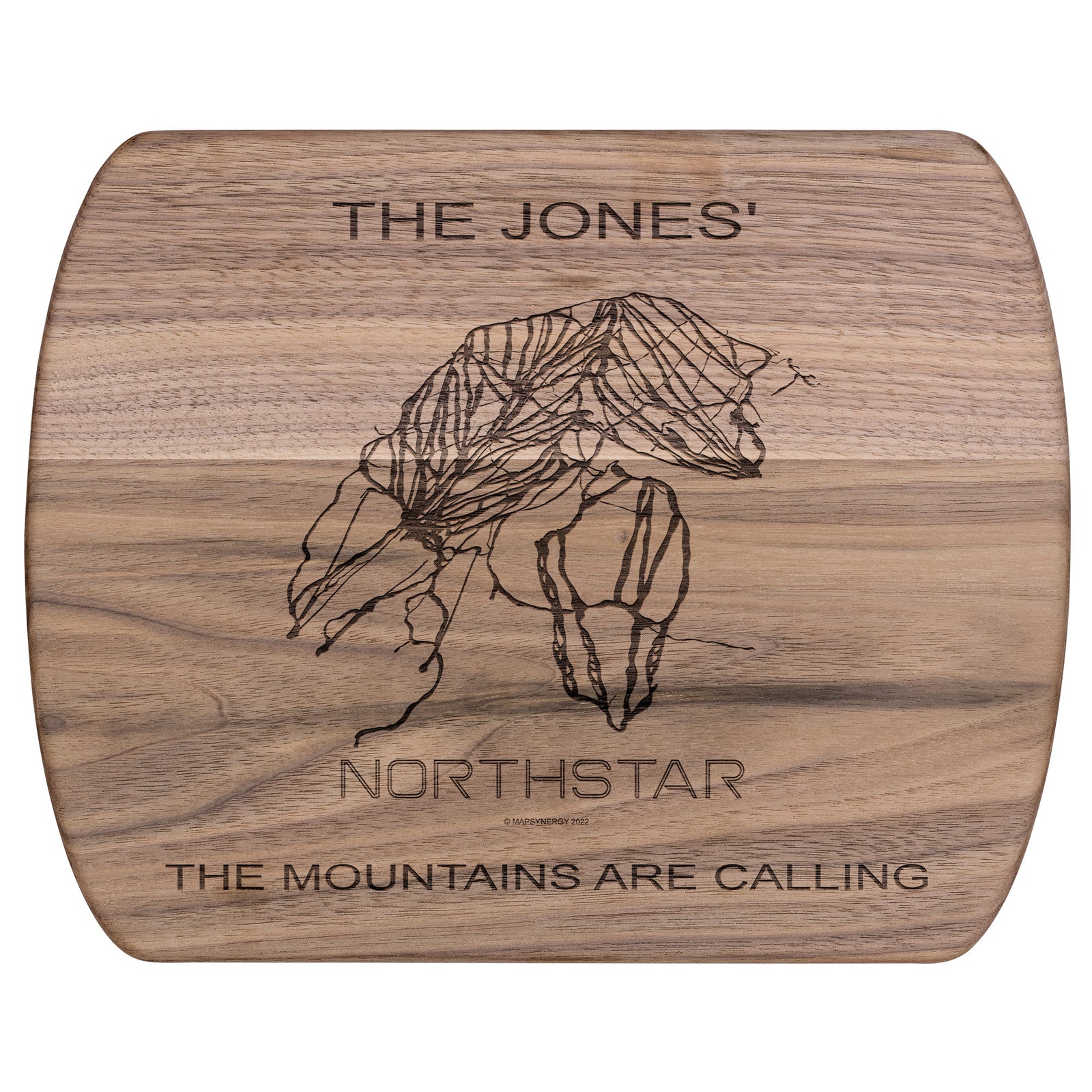 PERSONALIZED NORTHSTAR, CALIFORNIA SKI TRAIL MAP CUTTING BOARD