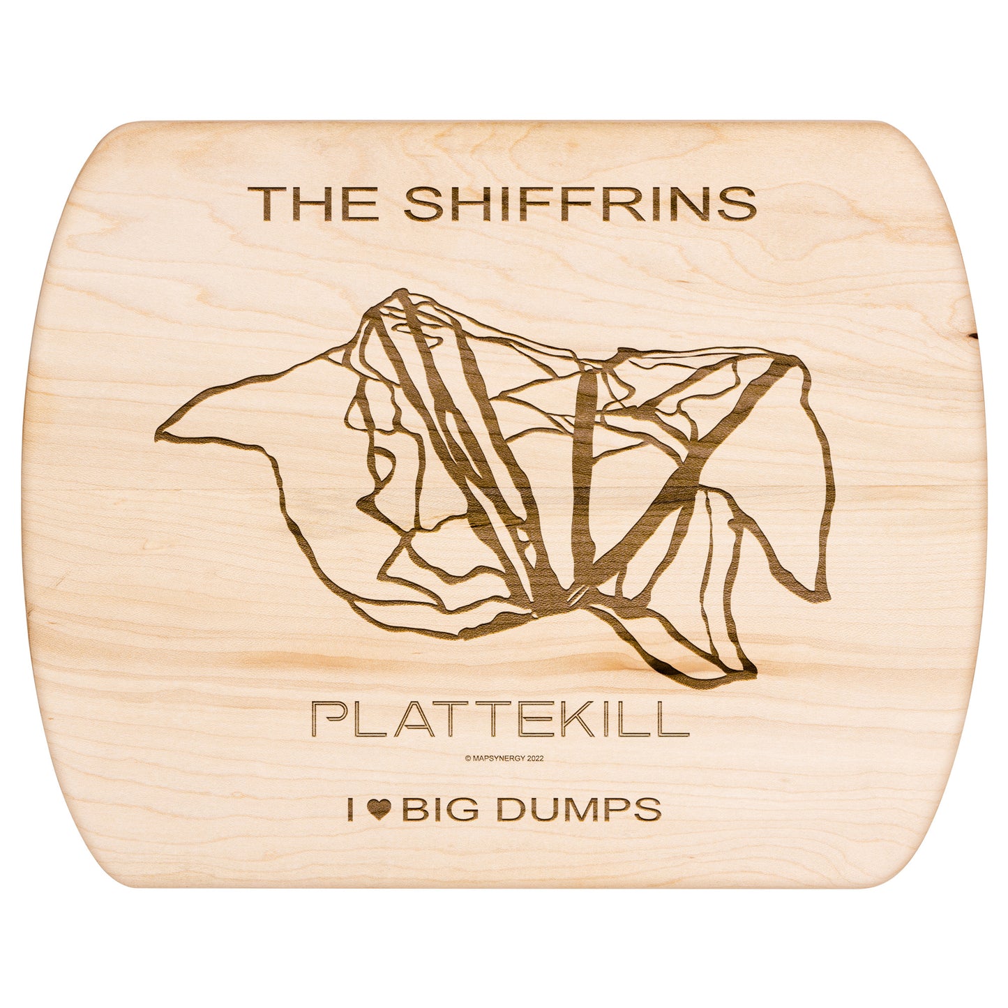 PERSONALIZED PLATTEKILL, NEW YORK SKI TRAIL MAP CUTTING BOARD