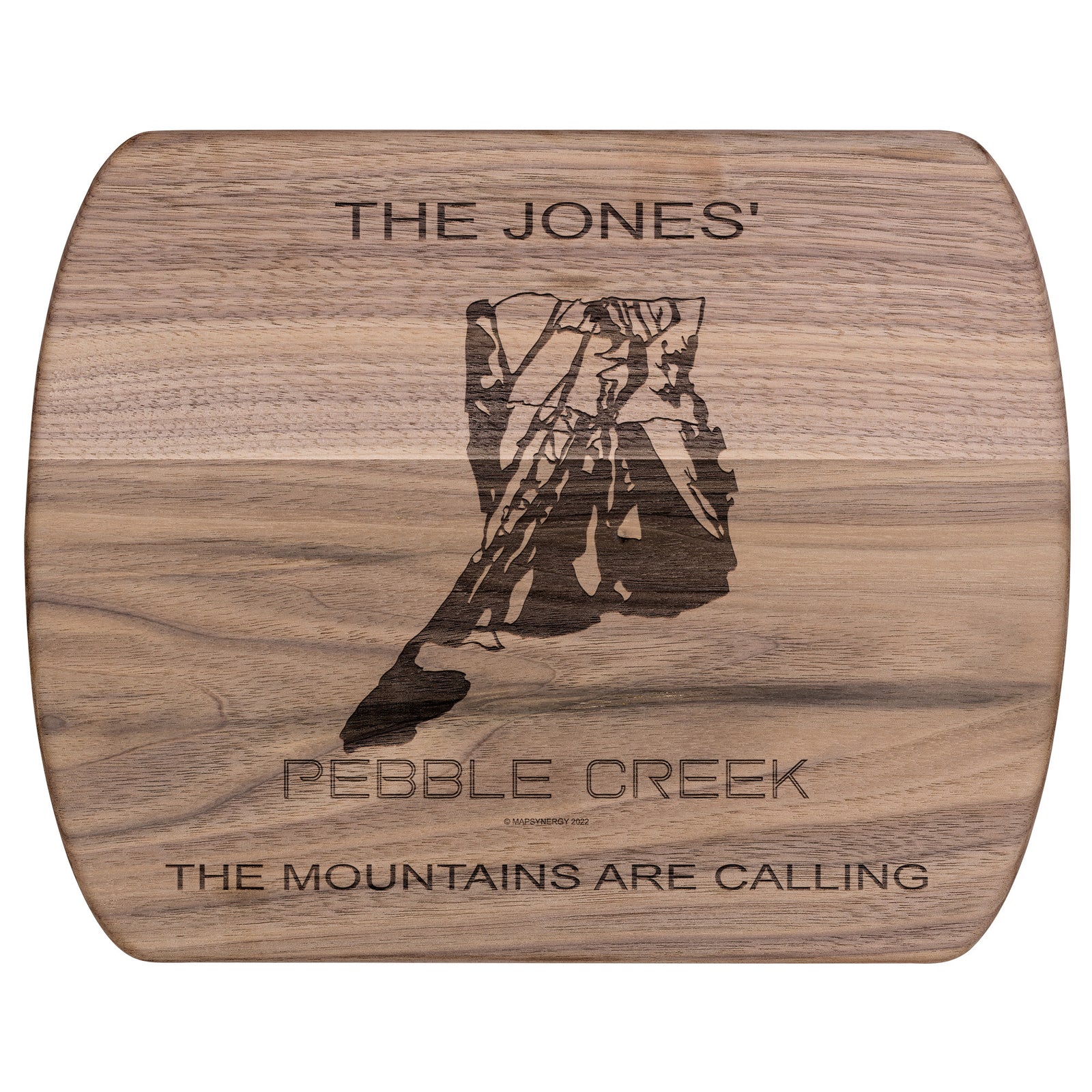 PERSONALIZED Pebble Creek, Idaho SKI TRAIL MAP CUTTING BOARD