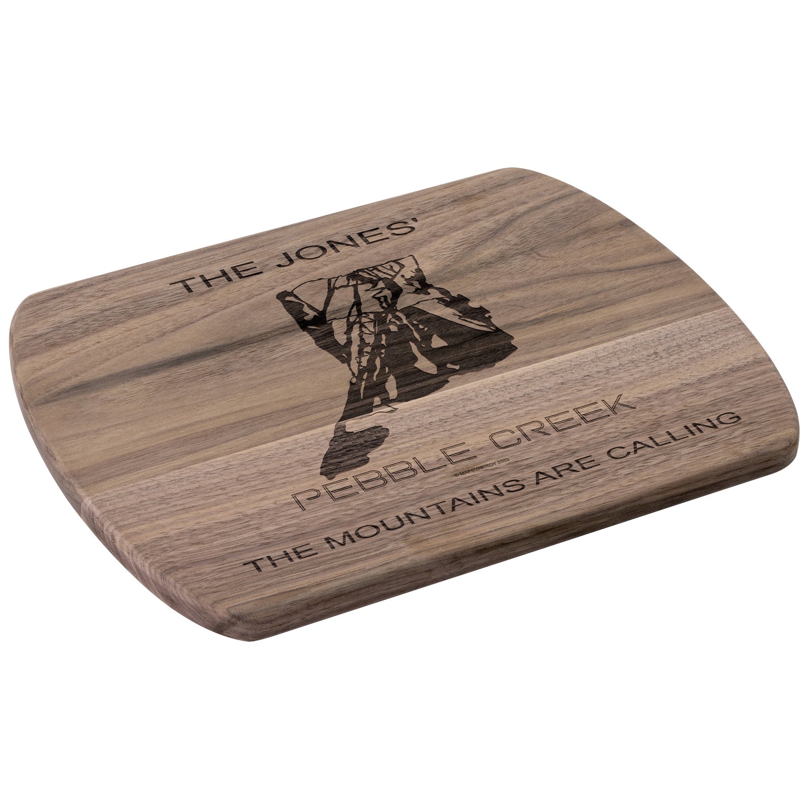 PERSONALIZED Pebble Creek, Idaho SKI TRAIL MAP CUTTING BOARD