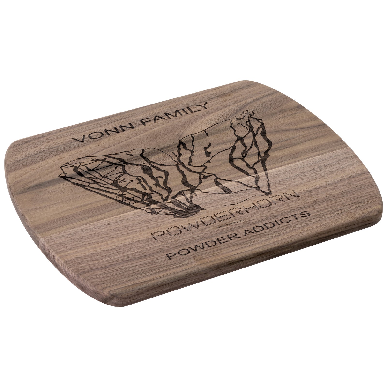 PERSONALIZED Powderhorn ,Colorado SKI TRAIL MAP CUTTING BOARD