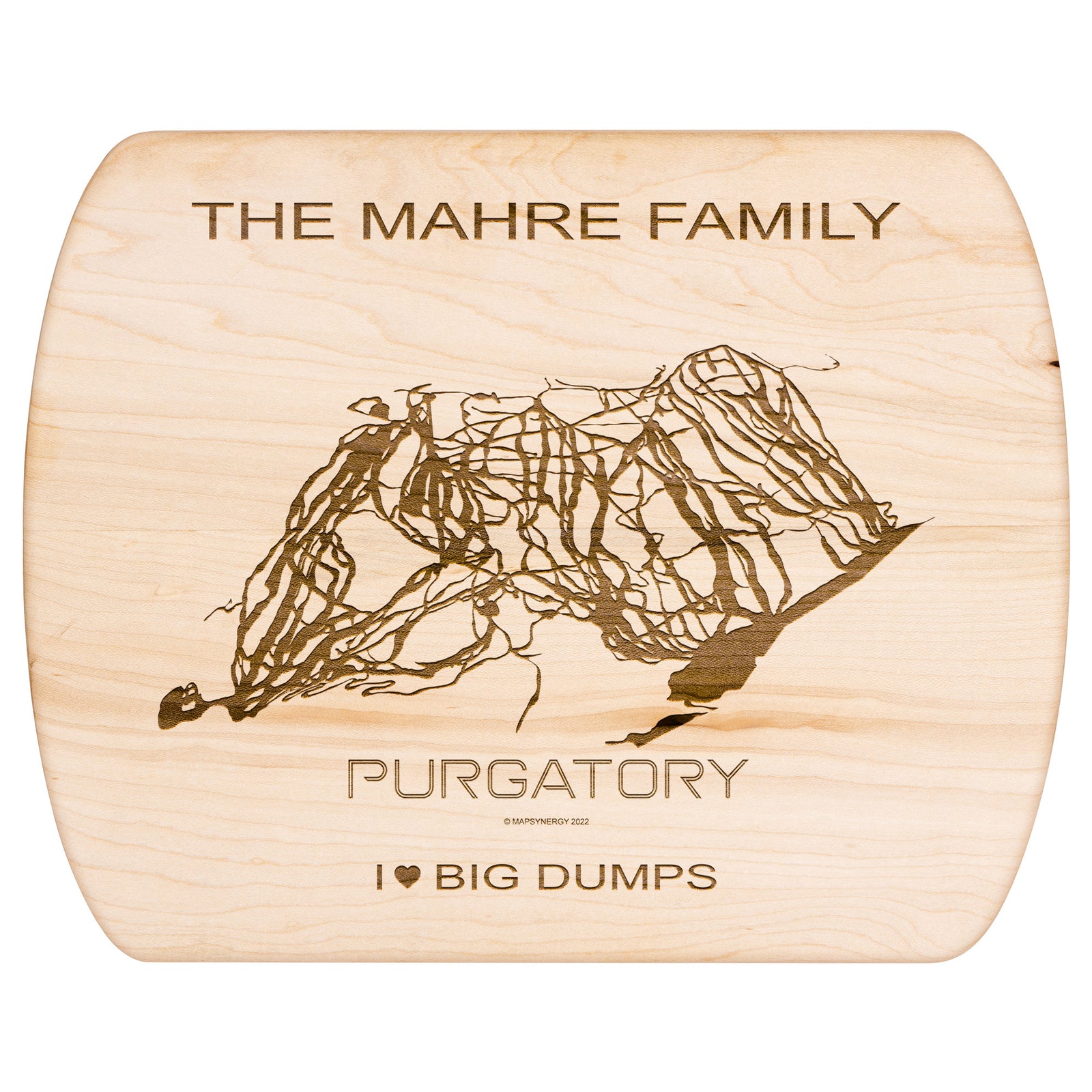 PERSONALIZED Purgatory ,Colorado SKI TRAIL MAP CUTTING BOARD