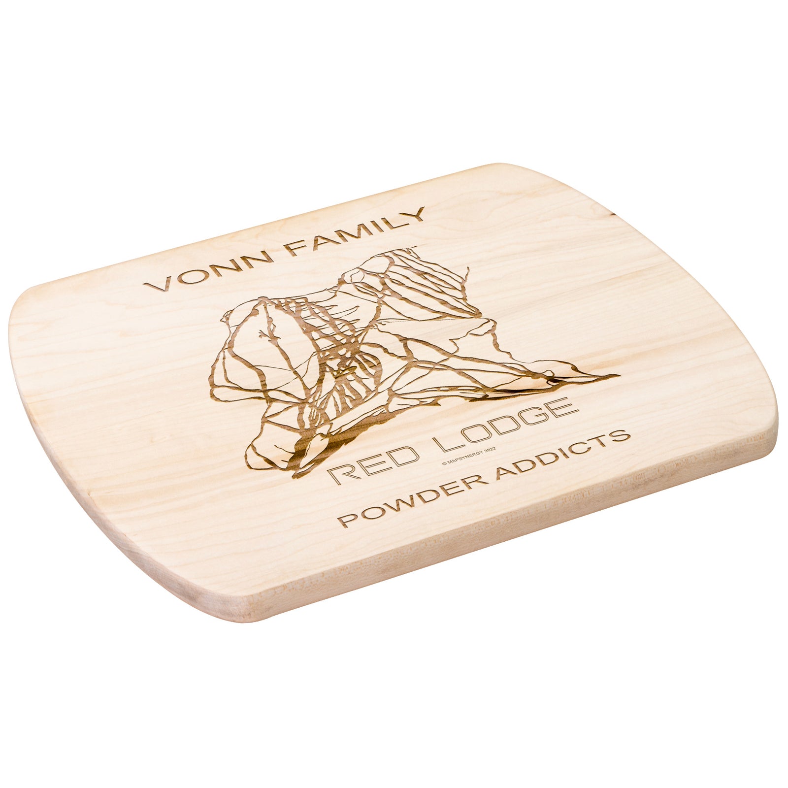 PERSONALIZED Red Lodge , Montana SKI TRAIL MAP CUTTING BOARD