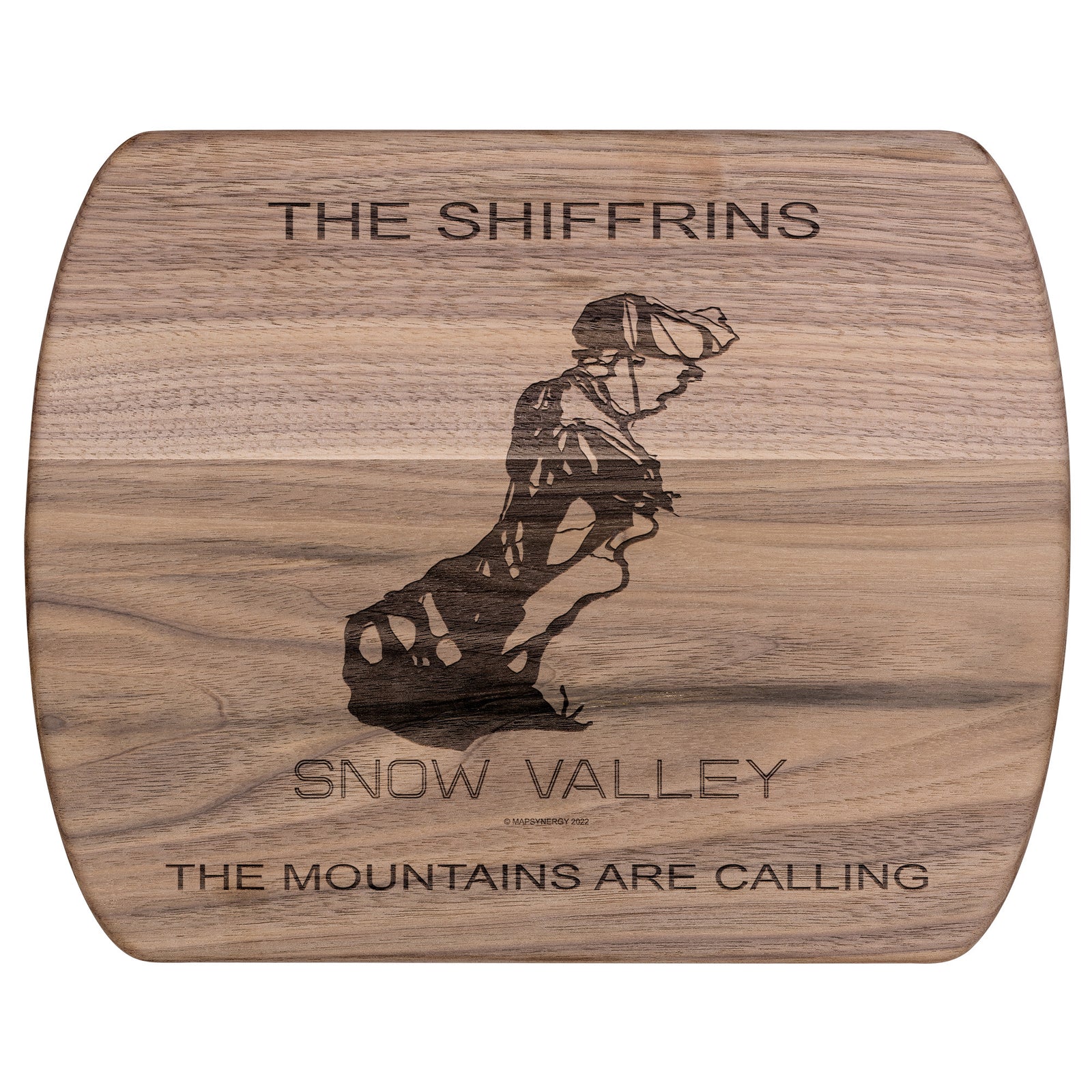 PERSONALIZED SNOW VALLEY, CALIFORNIA SKI TRAIL MAP CUTTING BOARD