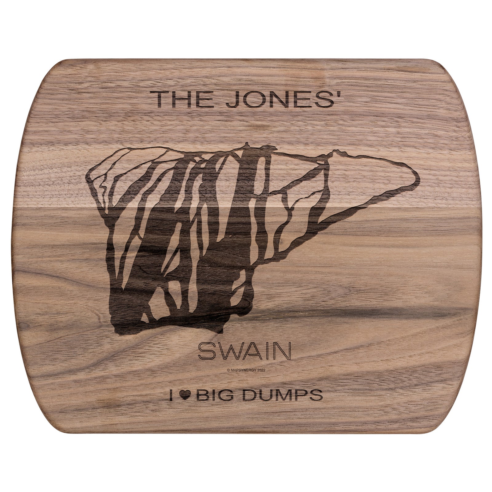 PERSONALIZED SWAIN, NEW YORK SKI TRAIL MAP CUTTING BOARD