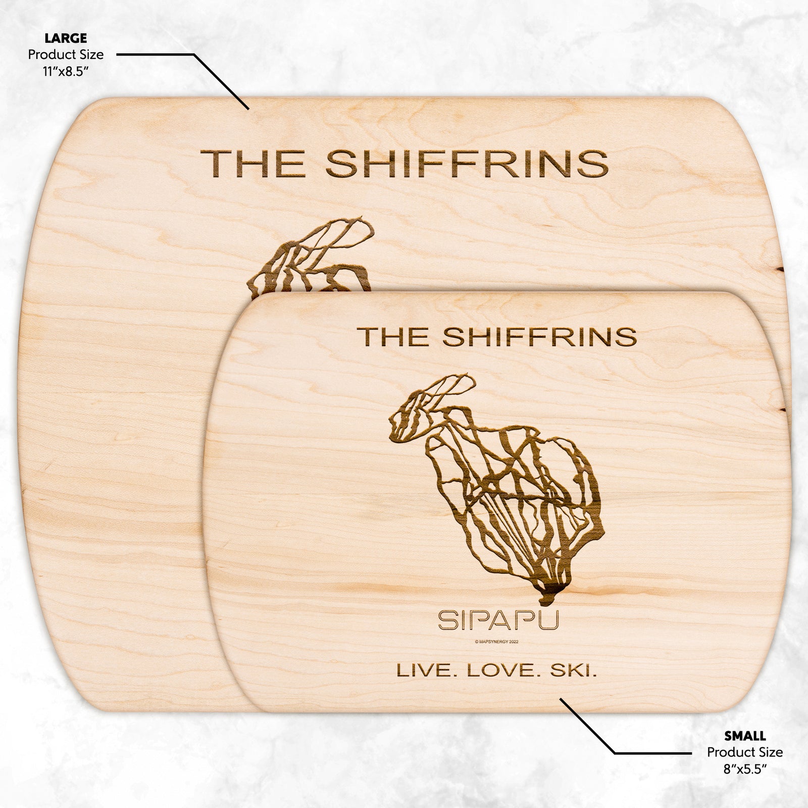PERSONALIZED Sipapu , New Mexico SKI TRAIL MAP CUTTING BOARD