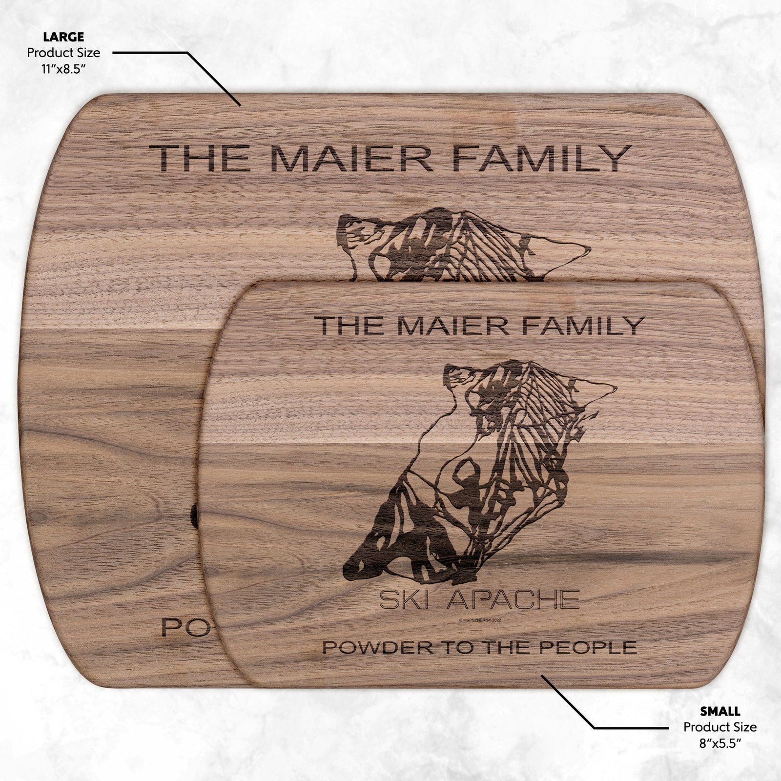 PERSONALIZED Ski Apache , New Mexico SKI TRAIL MAP CUTTING BOARD