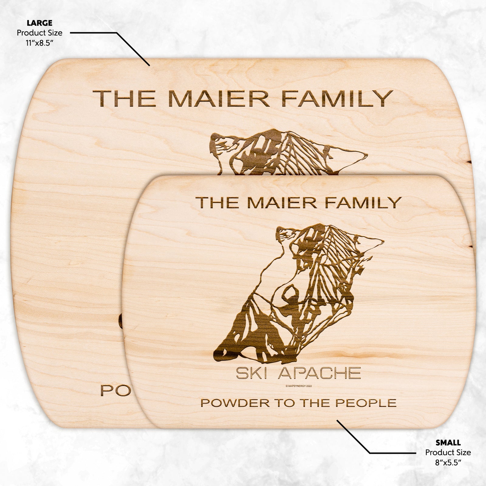 PERSONALIZED Ski Apache , New Mexico SKI TRAIL MAP CUTTING BOARD