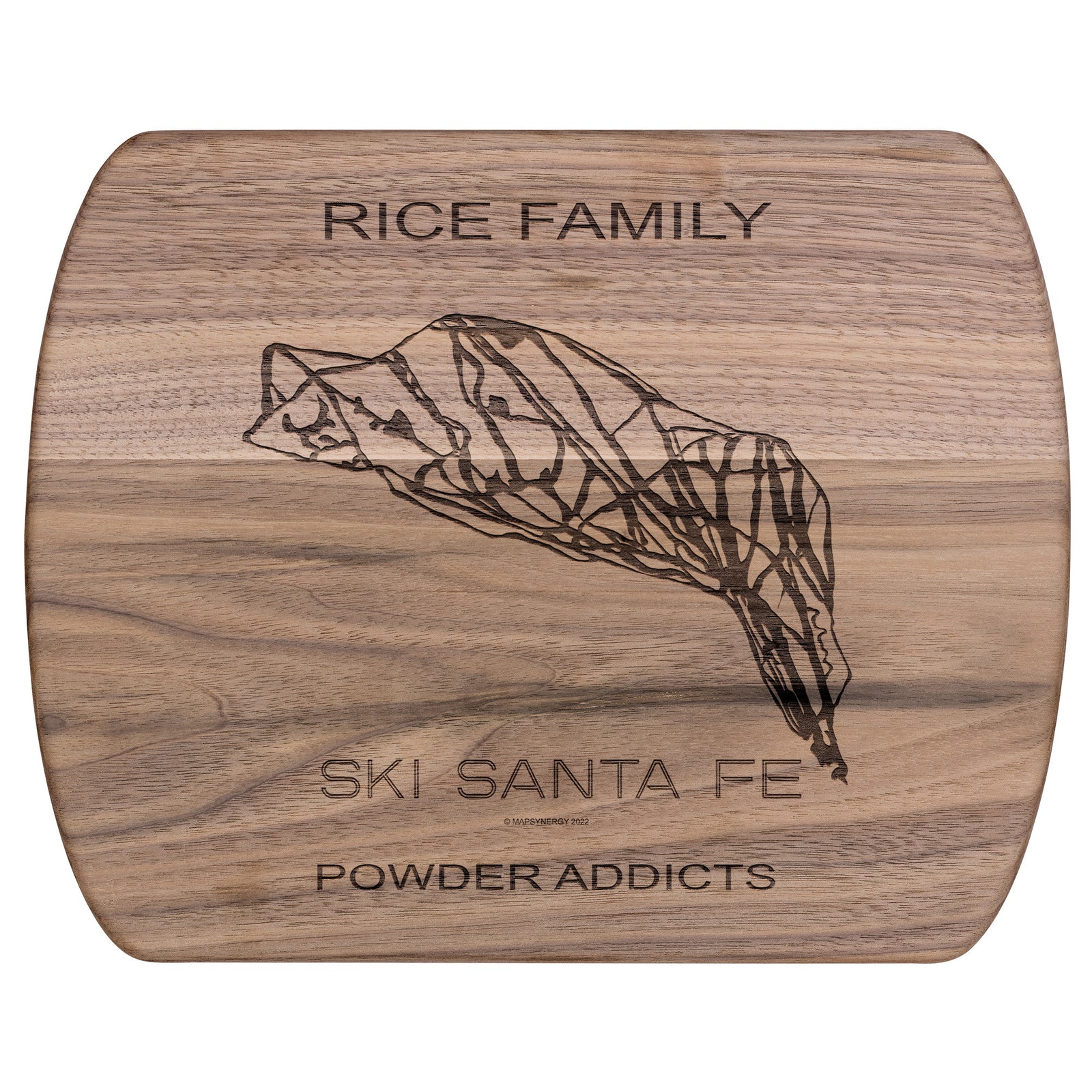 PERSONALIZED Ski Santa Fe , New Mexico SKI TRAIL MAP CUTTING BOARD