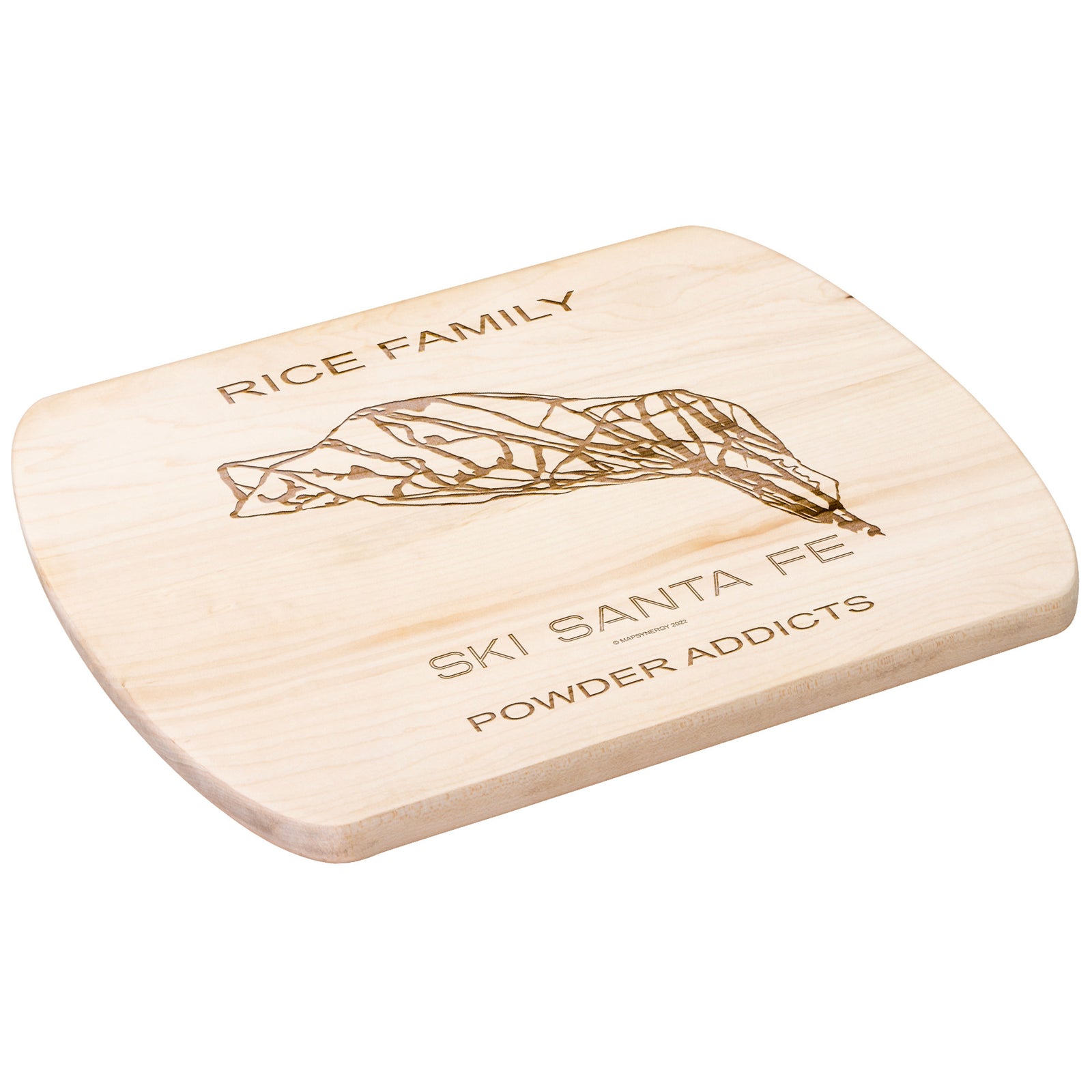 PERSONALIZED Ski Santa Fe , New Mexico SKI TRAIL MAP CUTTING BOARD