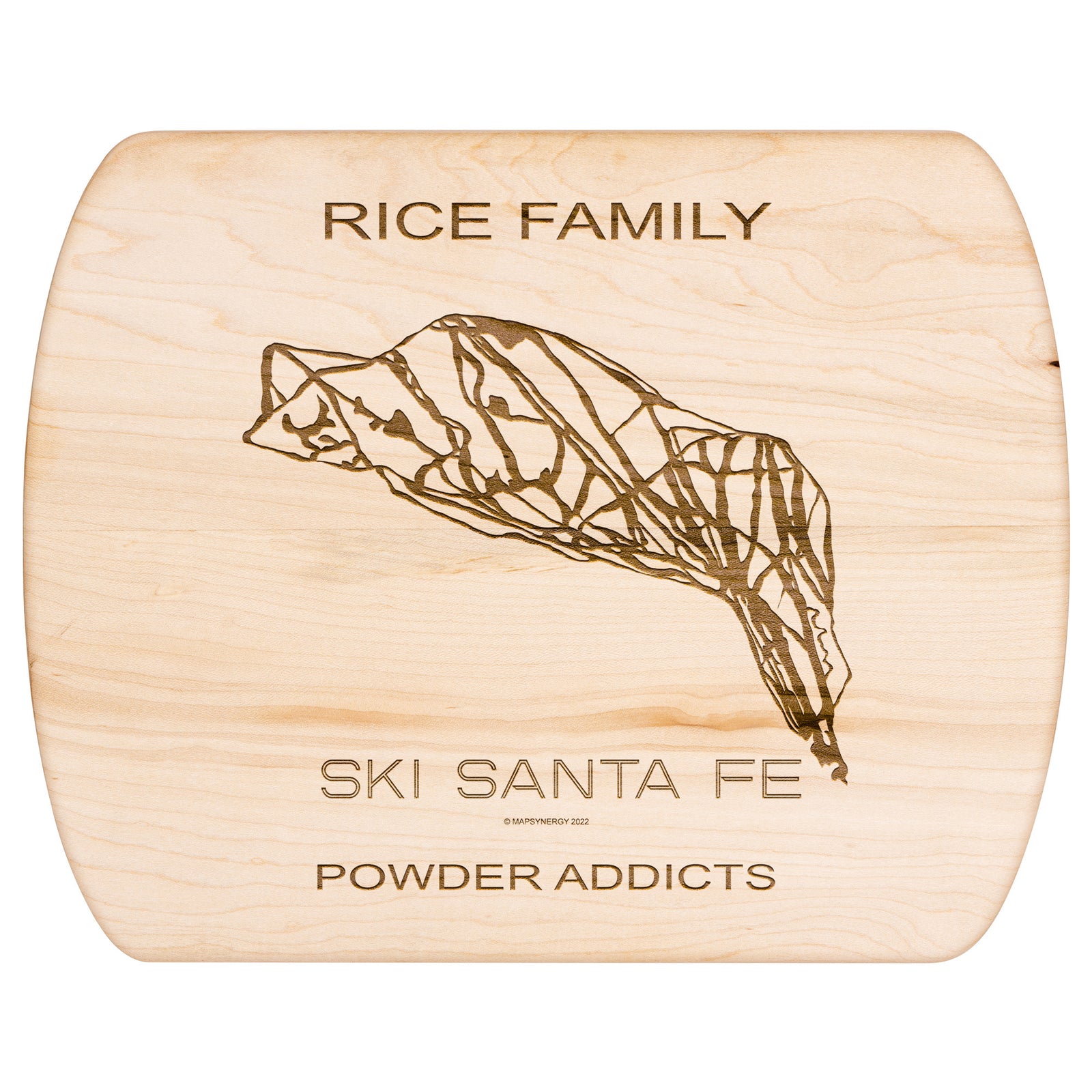 PERSONALIZED Ski Santa Fe , New Mexico SKI TRAIL MAP CUTTING BOARD