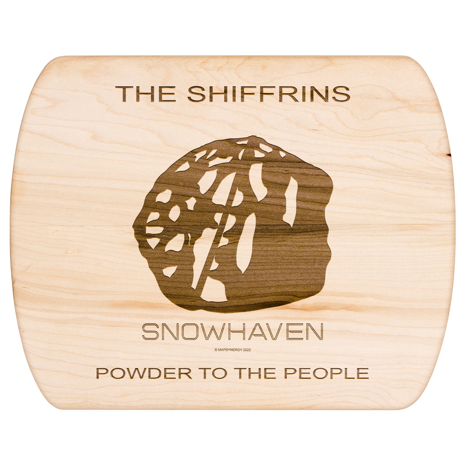 PERSONALIZED Snow haven, Idaho SKI TRAIL MAP CUTTING BOARD