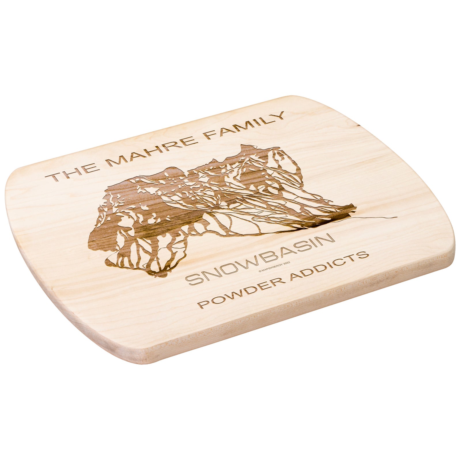 PERSONALIZED Snowbasin ,Utah SKI TRAIL MAP CUTTING BOARD