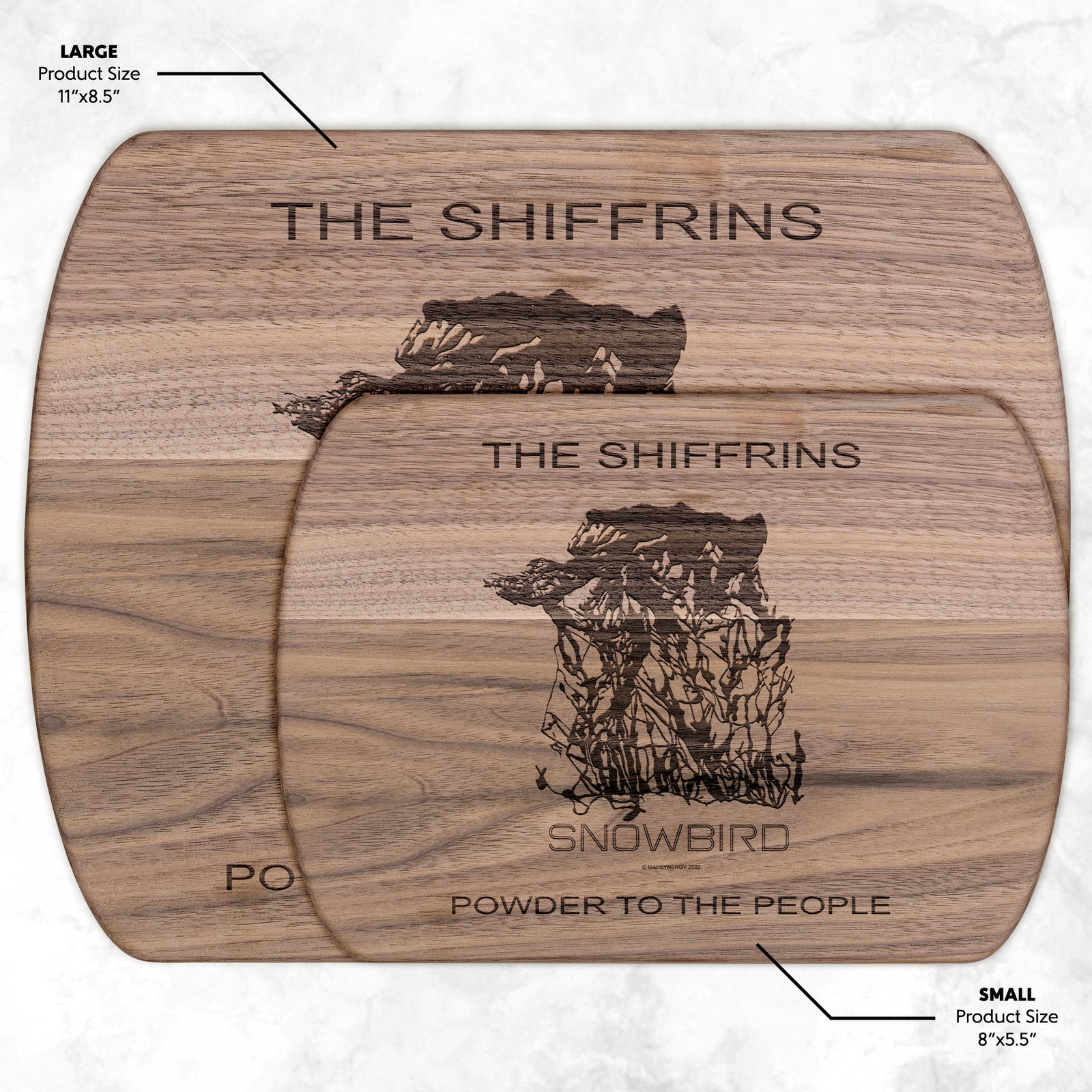 PERSONALIZED Snowbird ,Utah SKI TRAIL MAP CUTTING BOARD