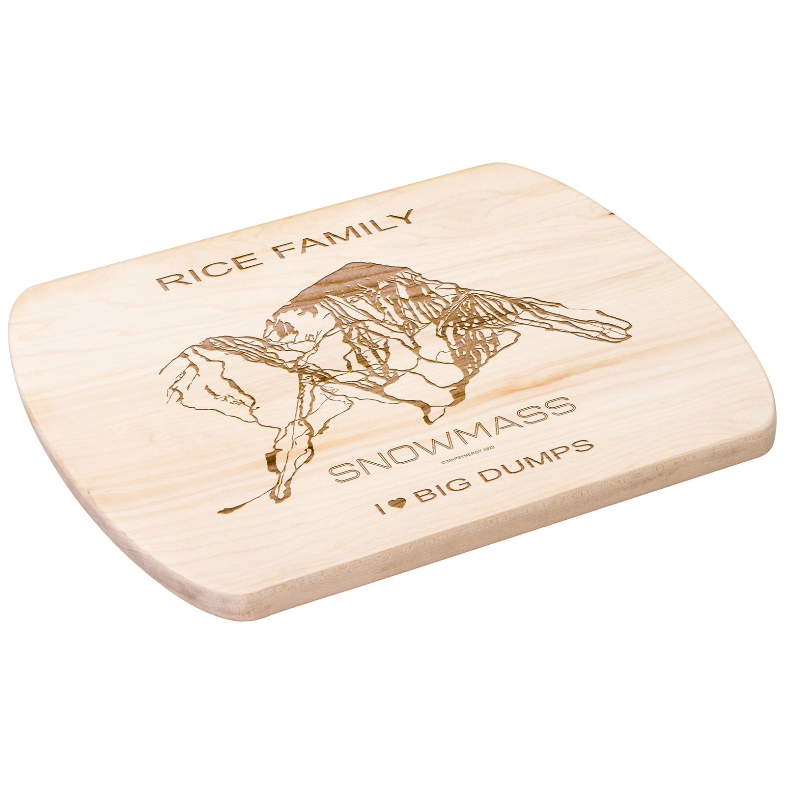 PERSONALIZED Snowmass ,Colorado SKI TRAIL MAP CUTTING BOARD