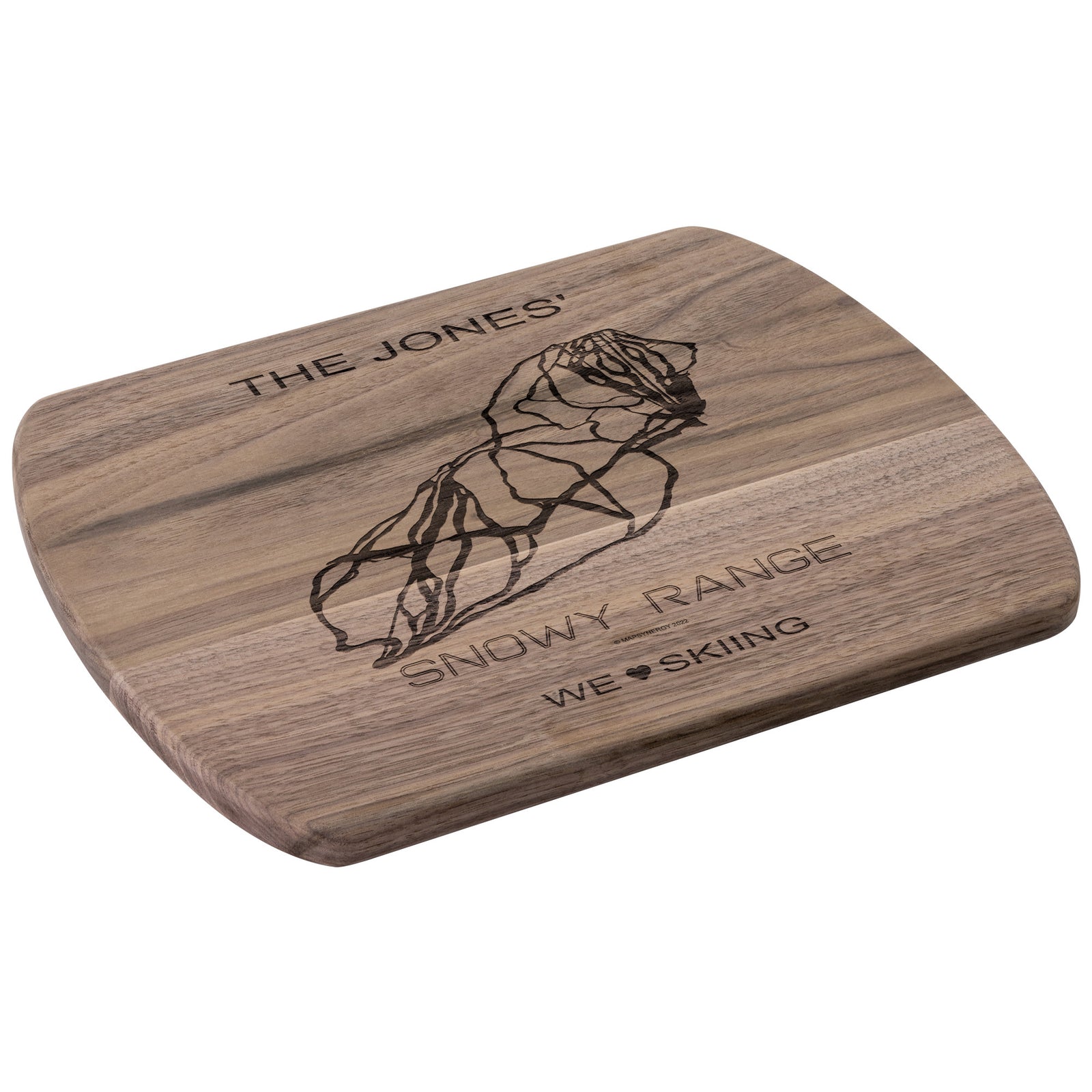 PERSONALIZED Snowy Range , Wyoming SKI TRAIL MAP CUTTING BOARD