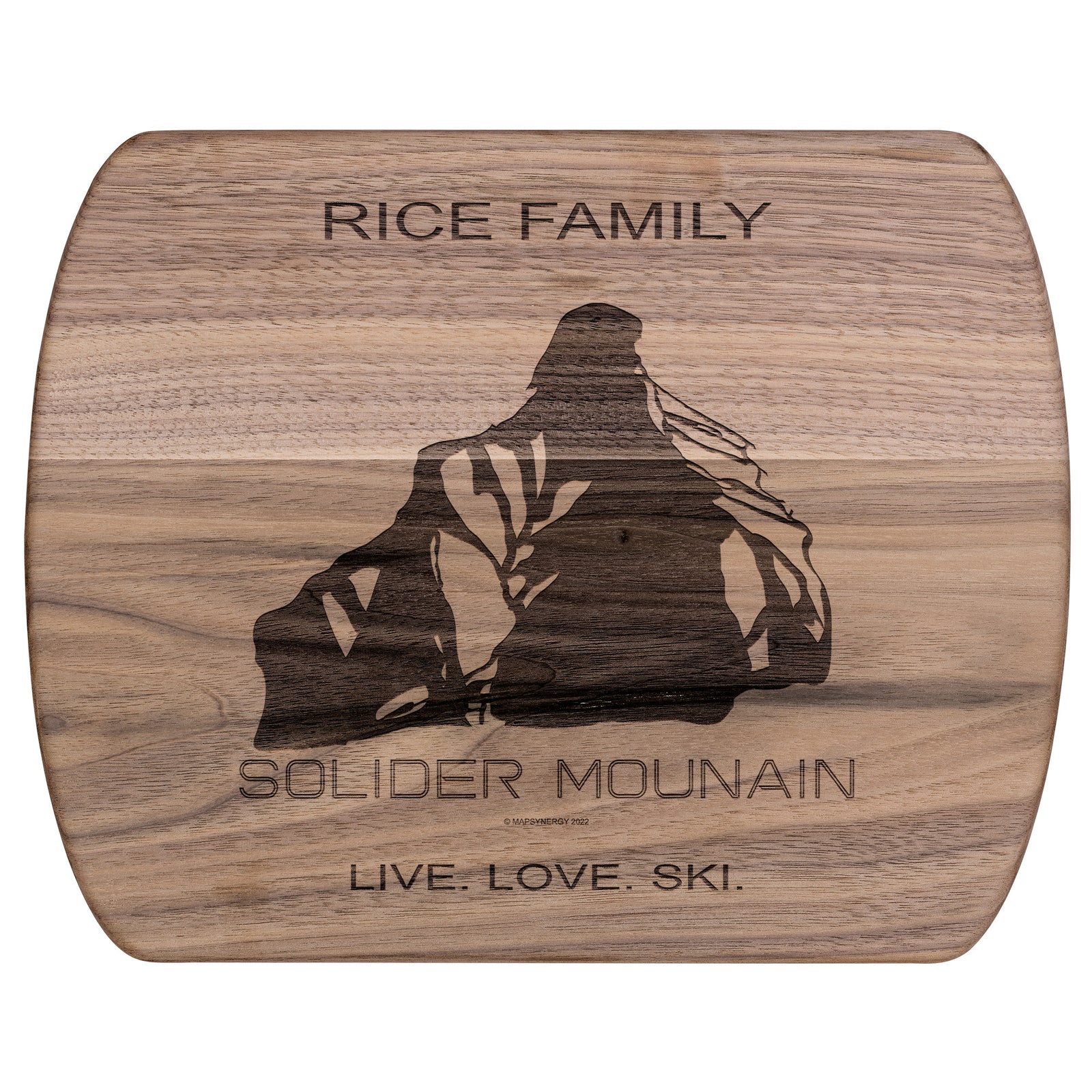 PERSONALIZED Soldier Mountain, Idaho SKI TRAIL MAP CUTTING BOARD