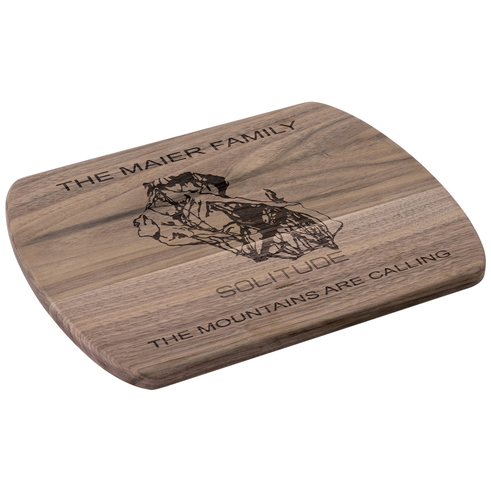 PERSONALIZED Solitude ,Utah SKI TRAIL MAP CUTTING BOARD