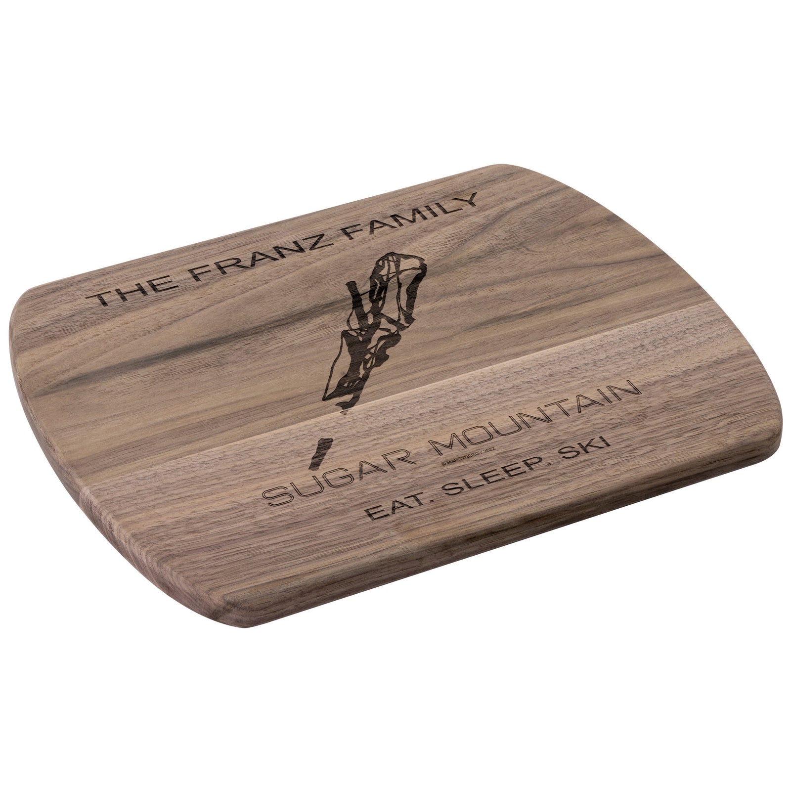 PERSONALIZED Sugar Mountain, North Carolina Ski Trail Map Cutting Board