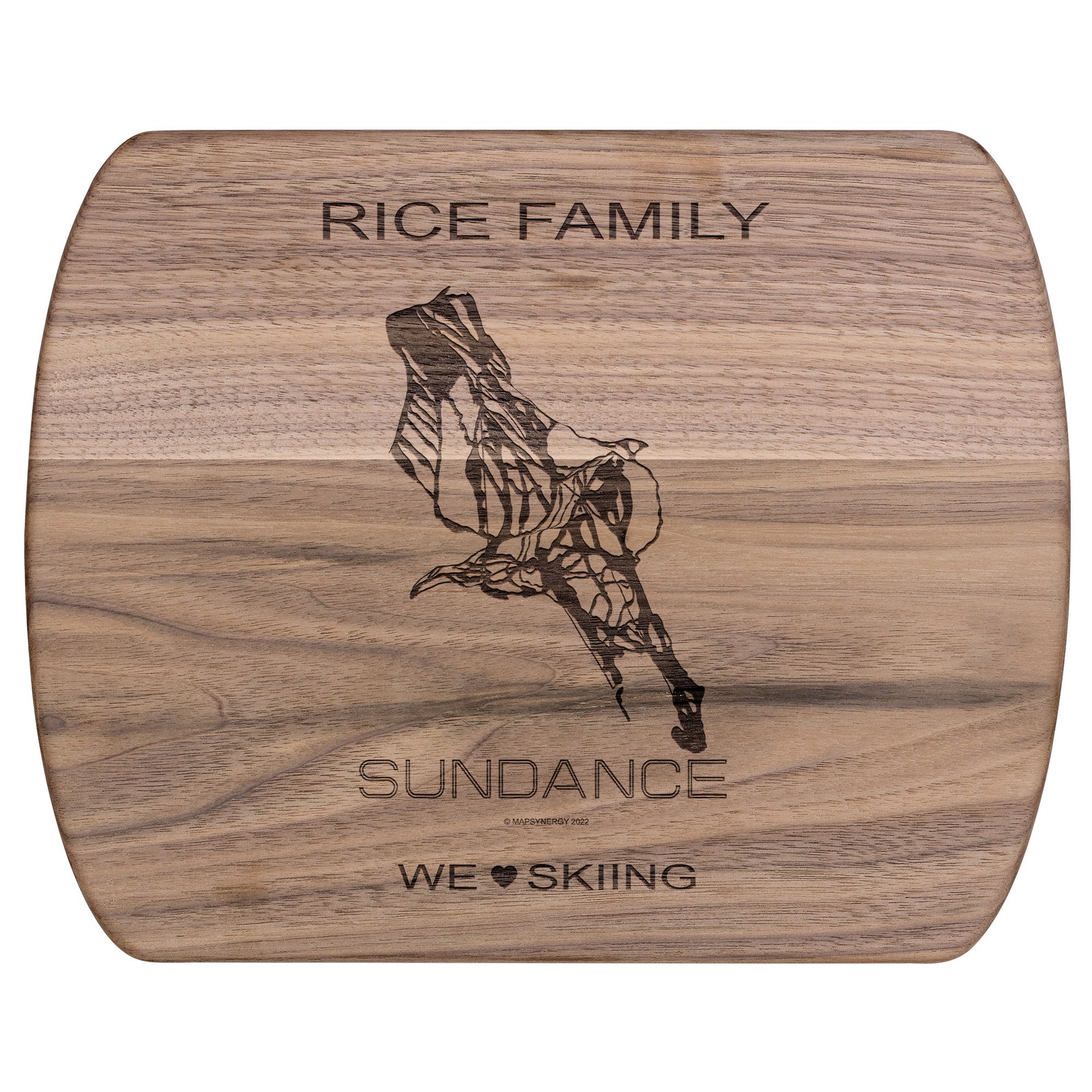PERSONALIZED Sundance ,Utah SKI TRAIL MAP CUTTING BOARD